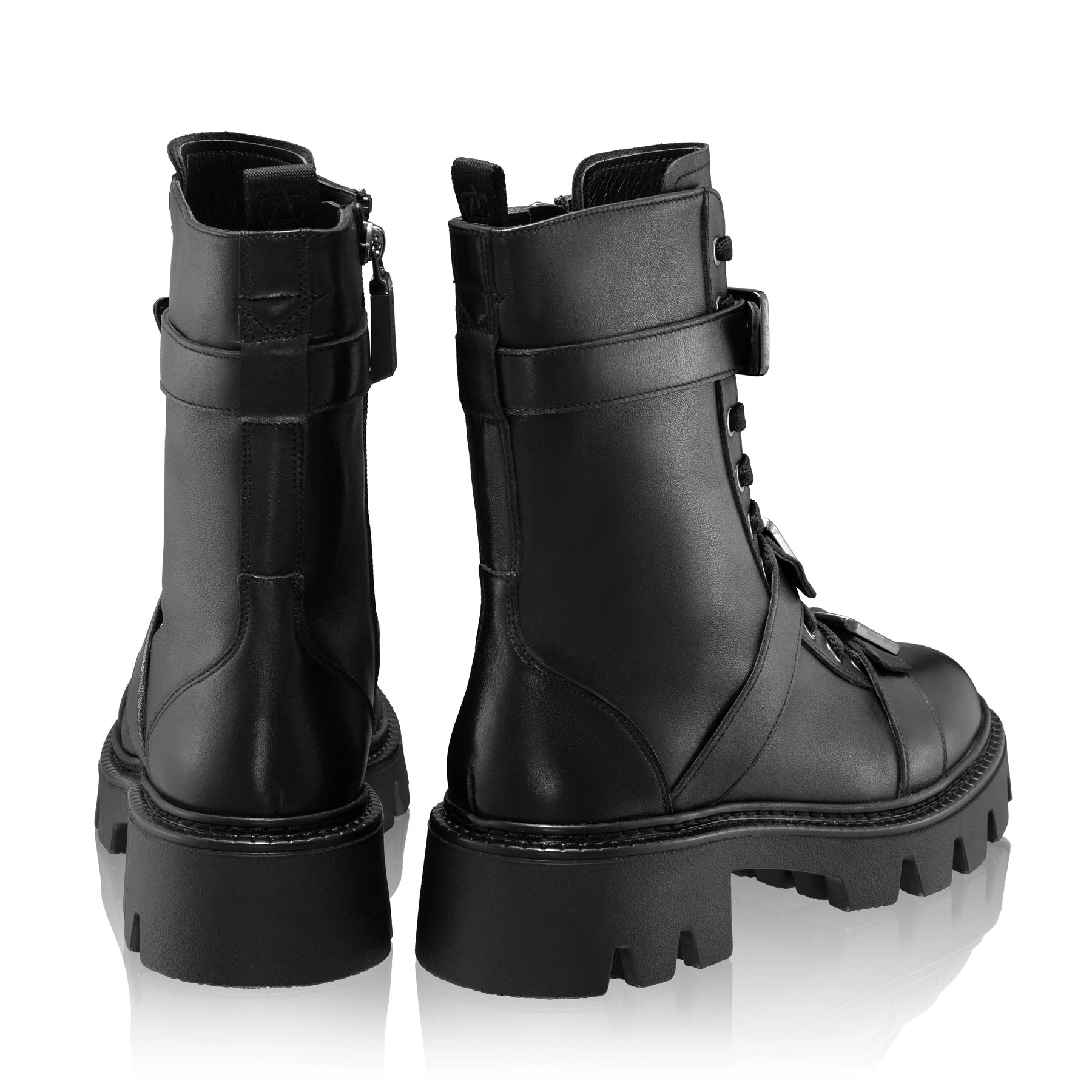 Women Leather Ankle-Boots 8185 Vitello Black