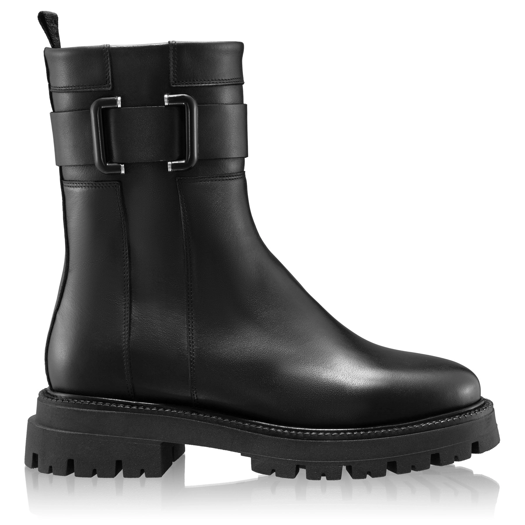 Women's Genuine Leather Ankle-Boots 8163 Vitello Black