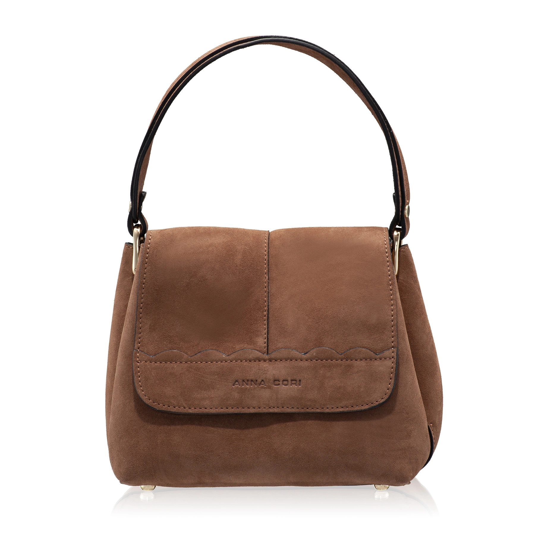Women Leather Hand Bag CAYA 01 CROSTA FANGO
