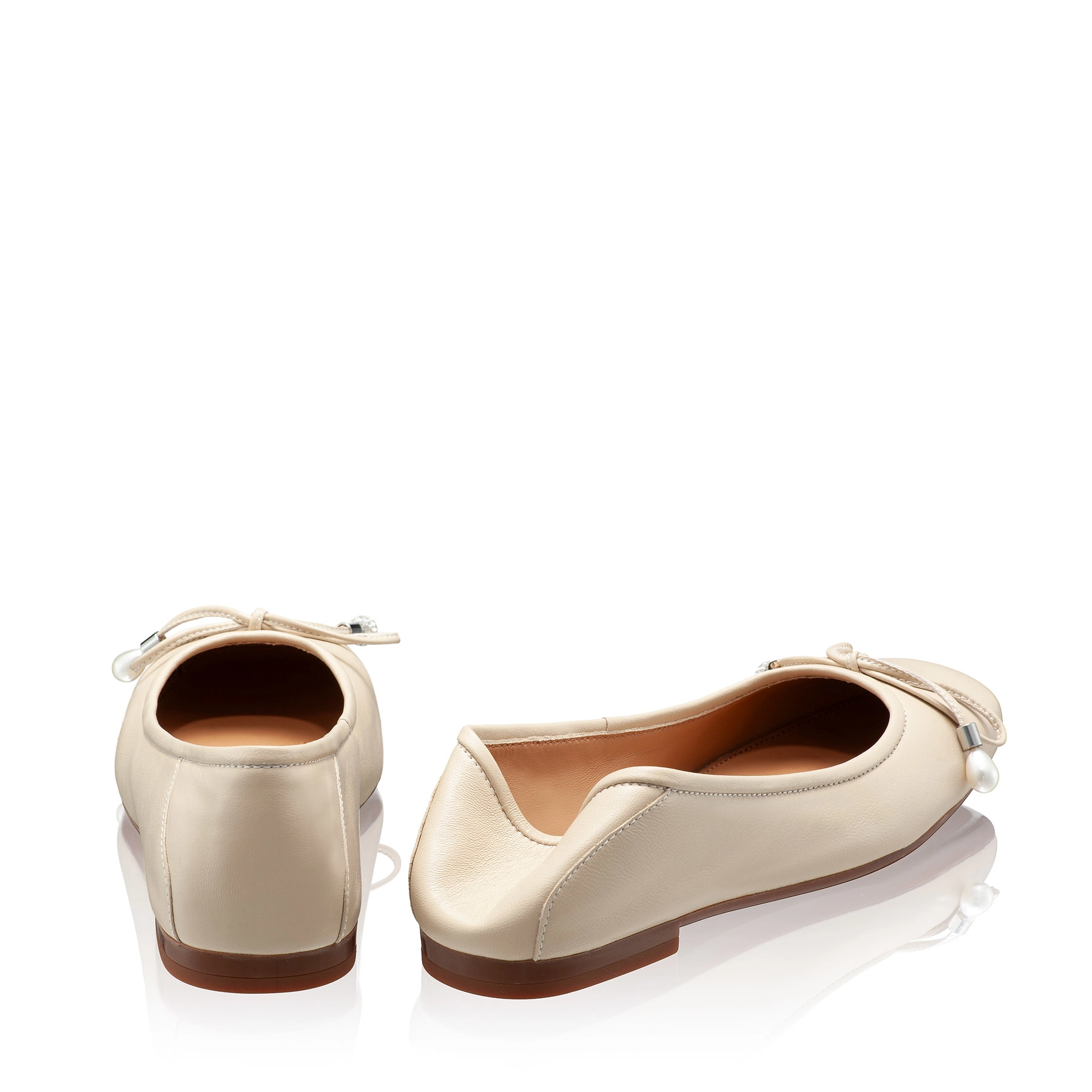 Women Ballerina Flats 8103 Vitello Panna