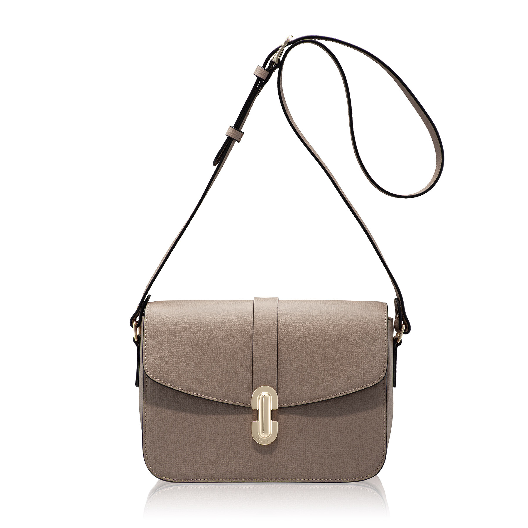 Women Leather Hand Bag ANERA 01 VIT STAMP TAUPE