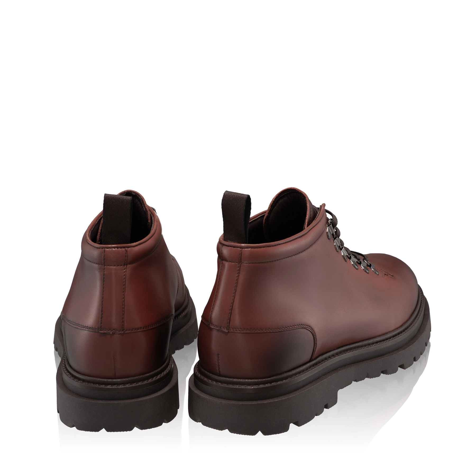 Men Leather Casual Boots 7330 Vitello Brown