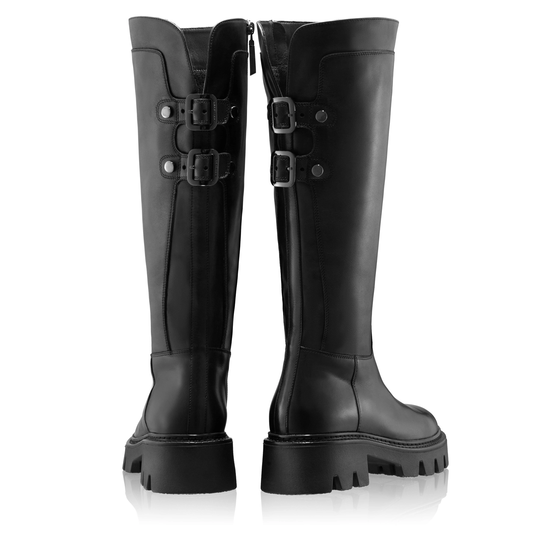 Women Leather Boots 8156 Vitello Black