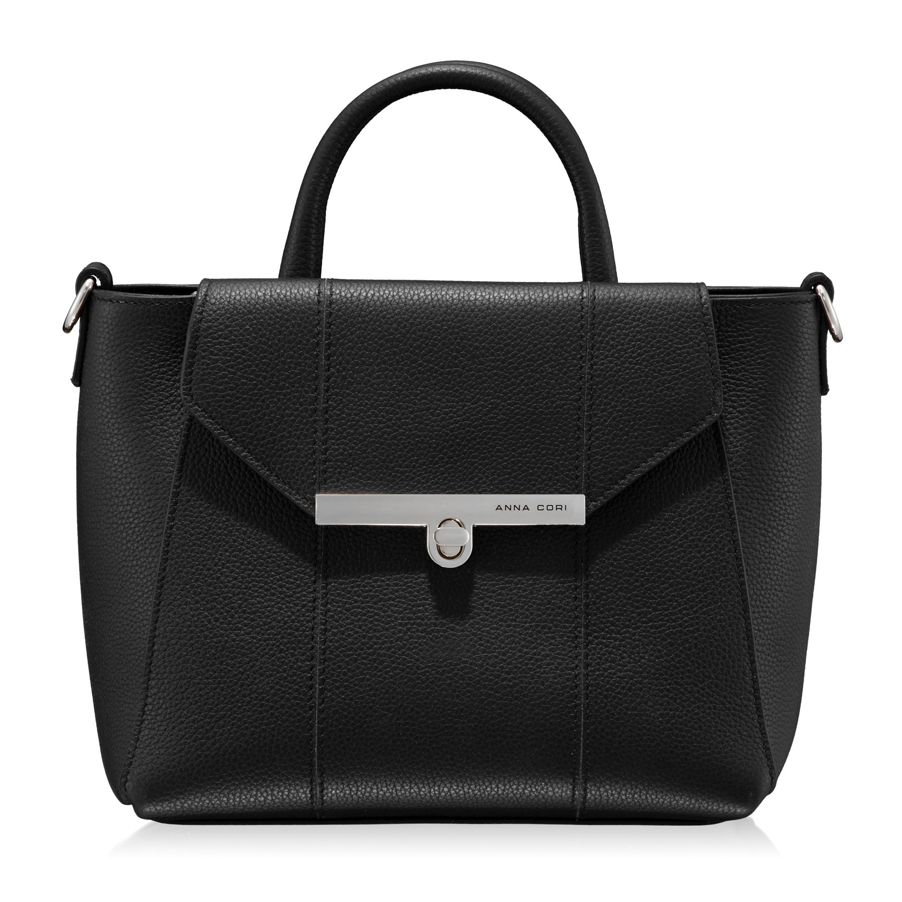 Women Leather Hand Bag CLARINA 04 Bottalato Black