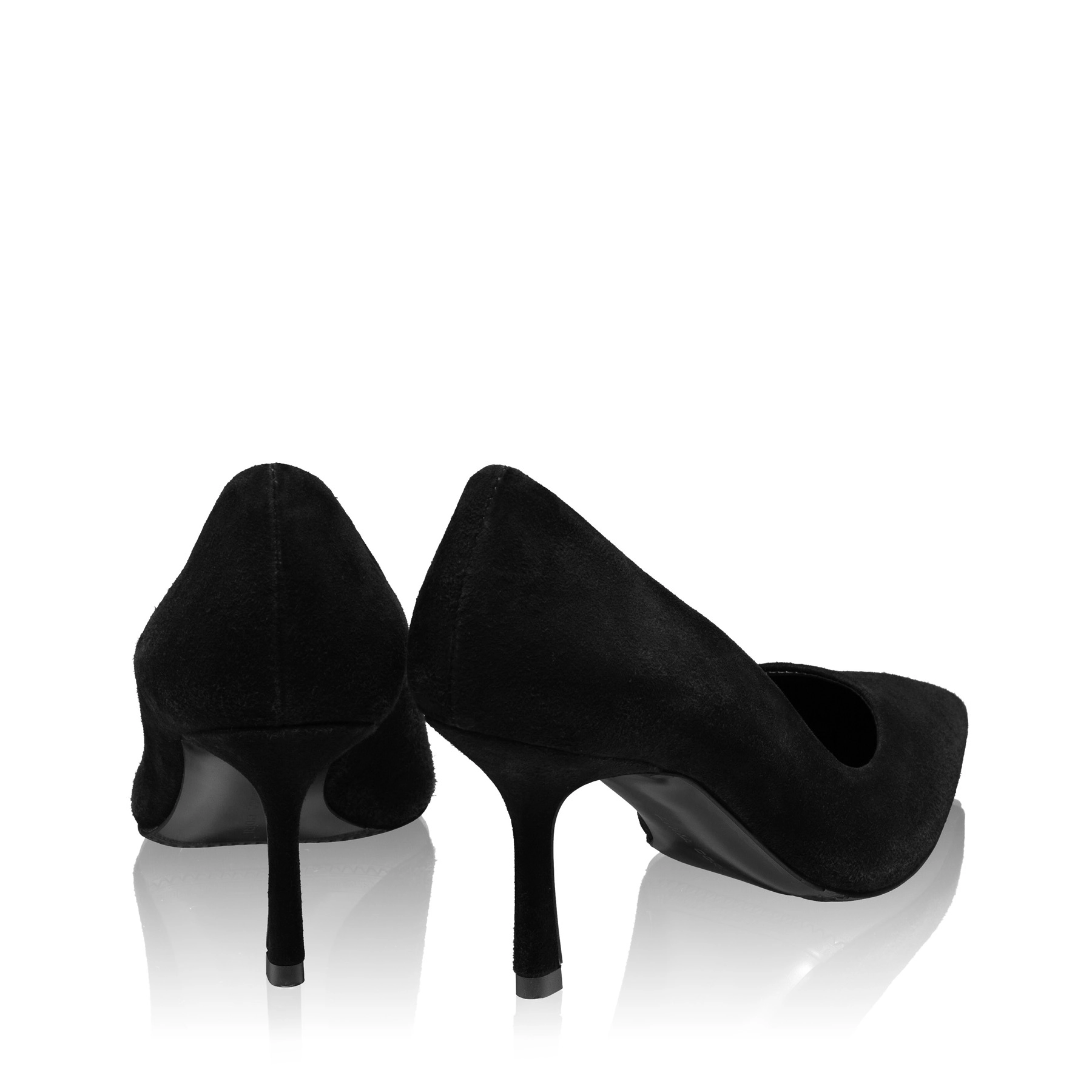 High-heel Pointed Toe Pumps 8026 Camoscio Black