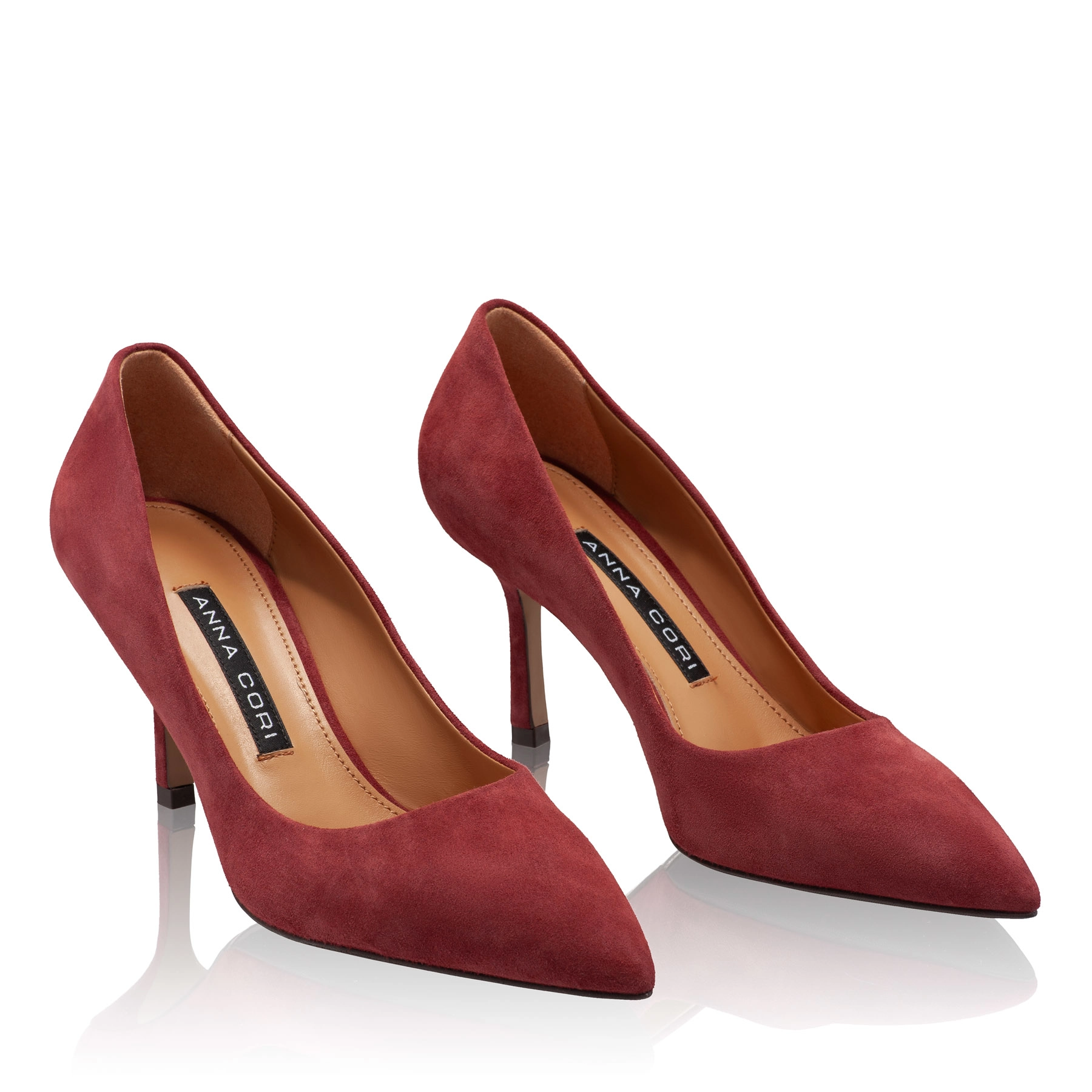 High-heel Pointed Toe Pumps 8026 Camoscio Bordo