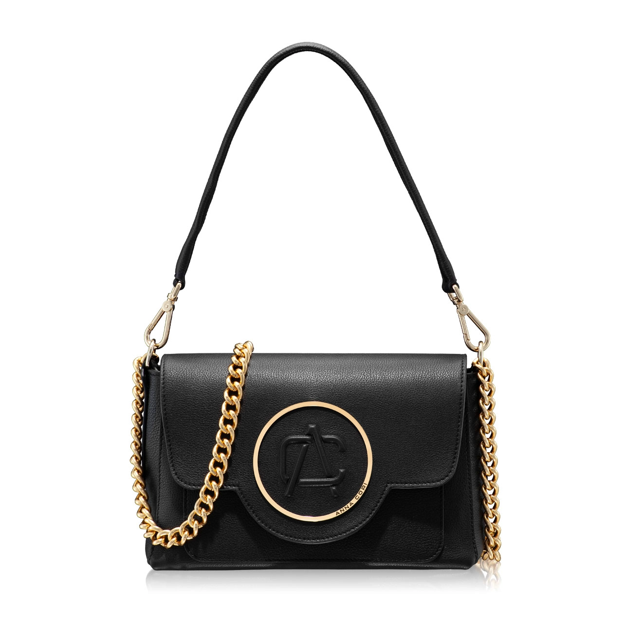 Women Leather Crossbody Bag Tania Bottalato Black
