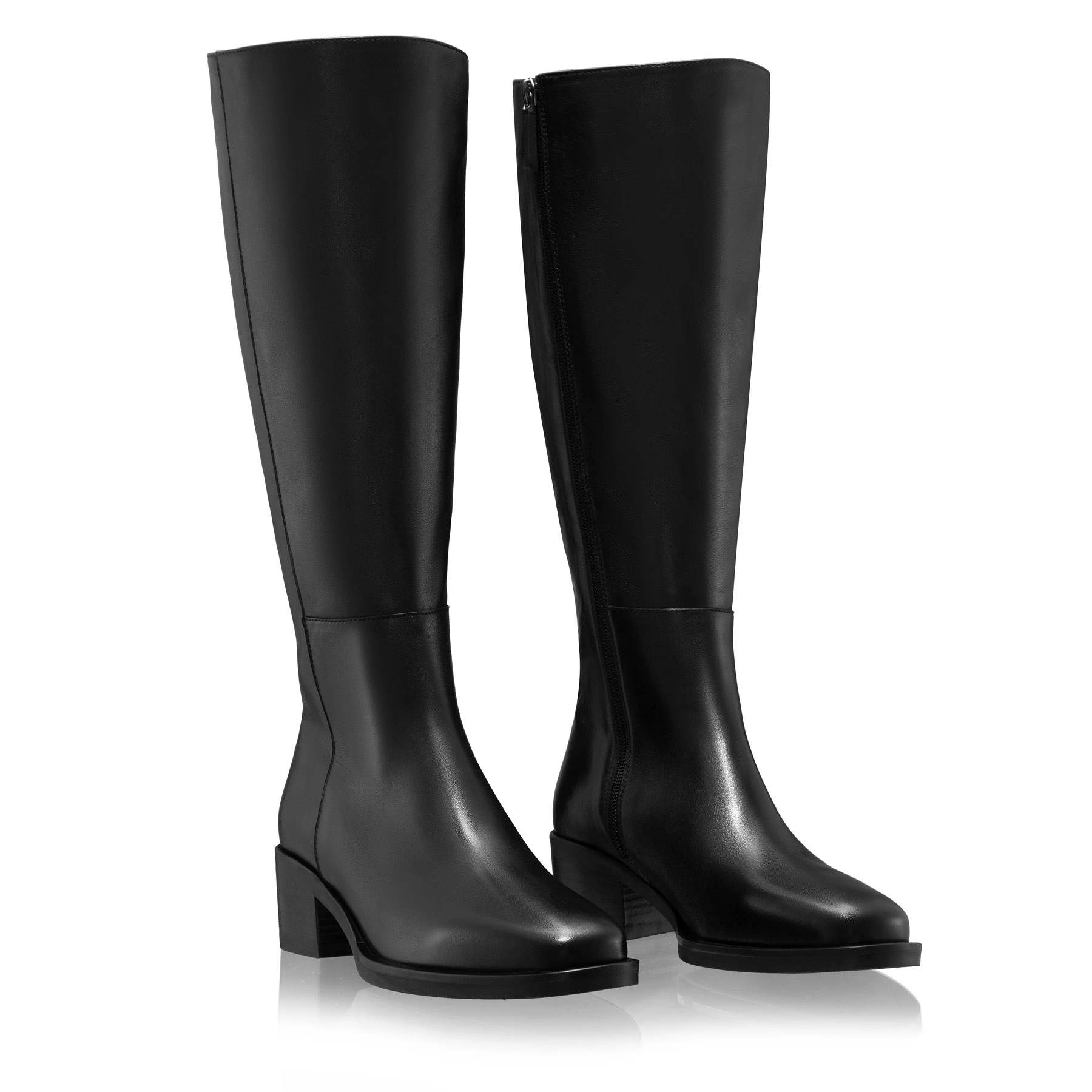 Women Leather Boots 8160 Vitello Black