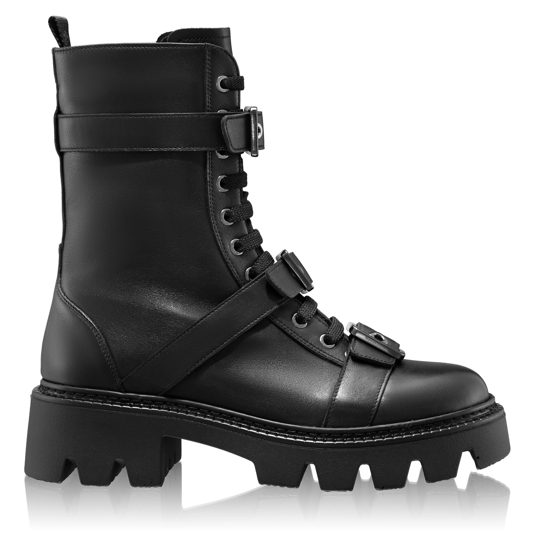Women Leather Ankle-Boots 8185 Vitello Black