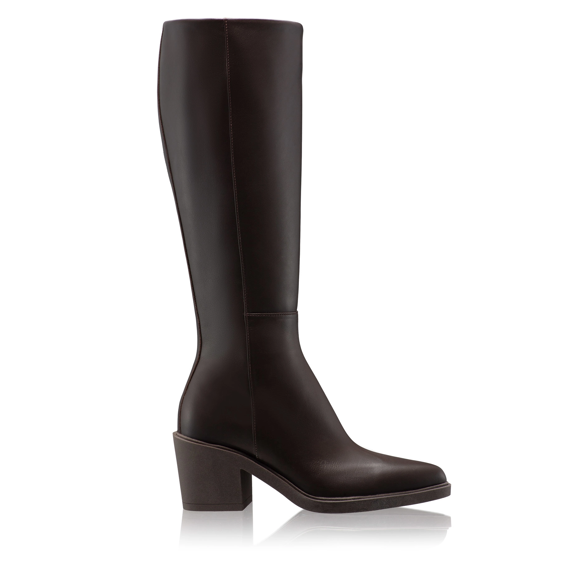 Women Leather Boots 7908 Vitello Brown