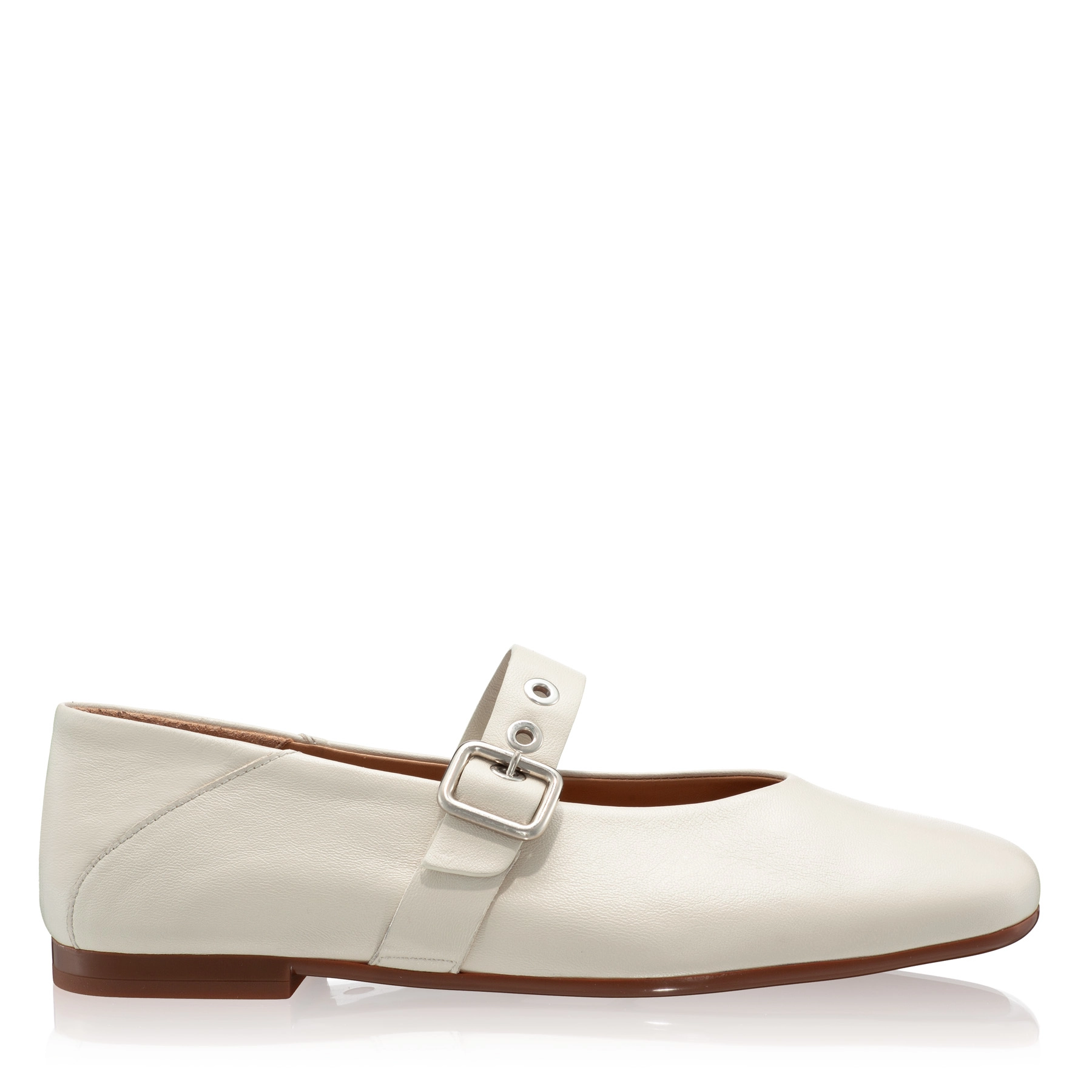 Women Ballerina Flats 8093 Vitello Panna