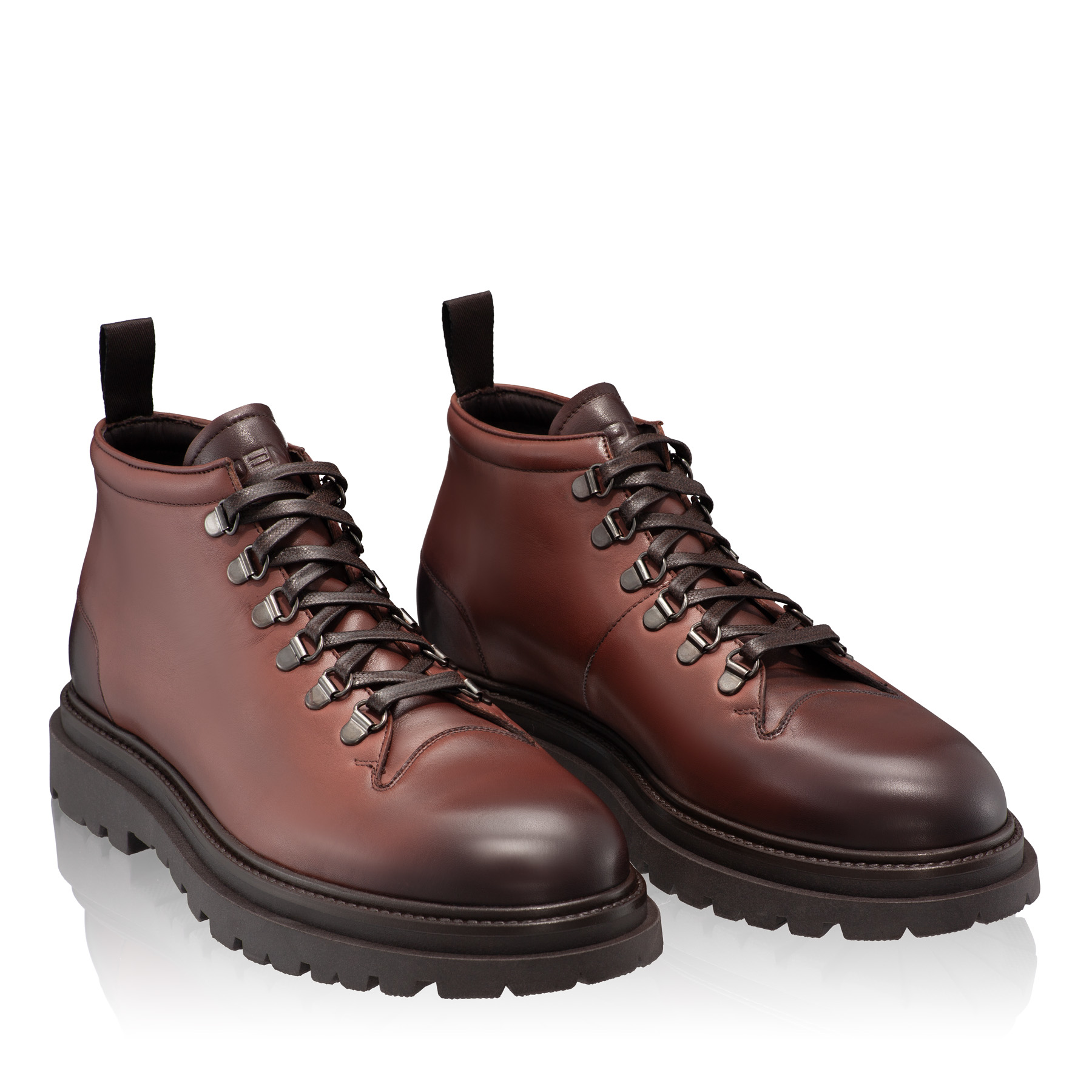 Men Leather Casual Boots 7330 Vitello Brown