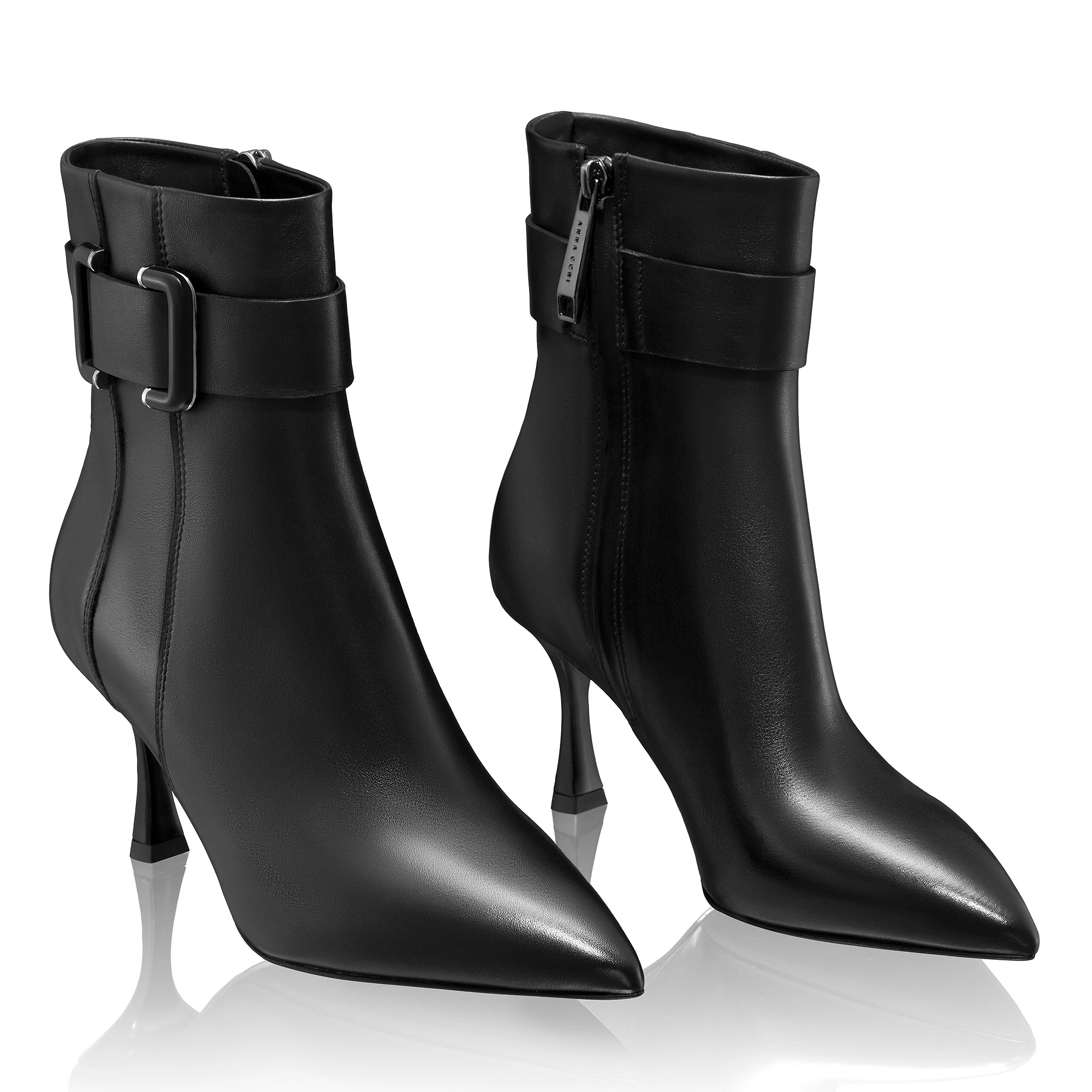 Leather Ankle Boots 8186 Vitello Black
