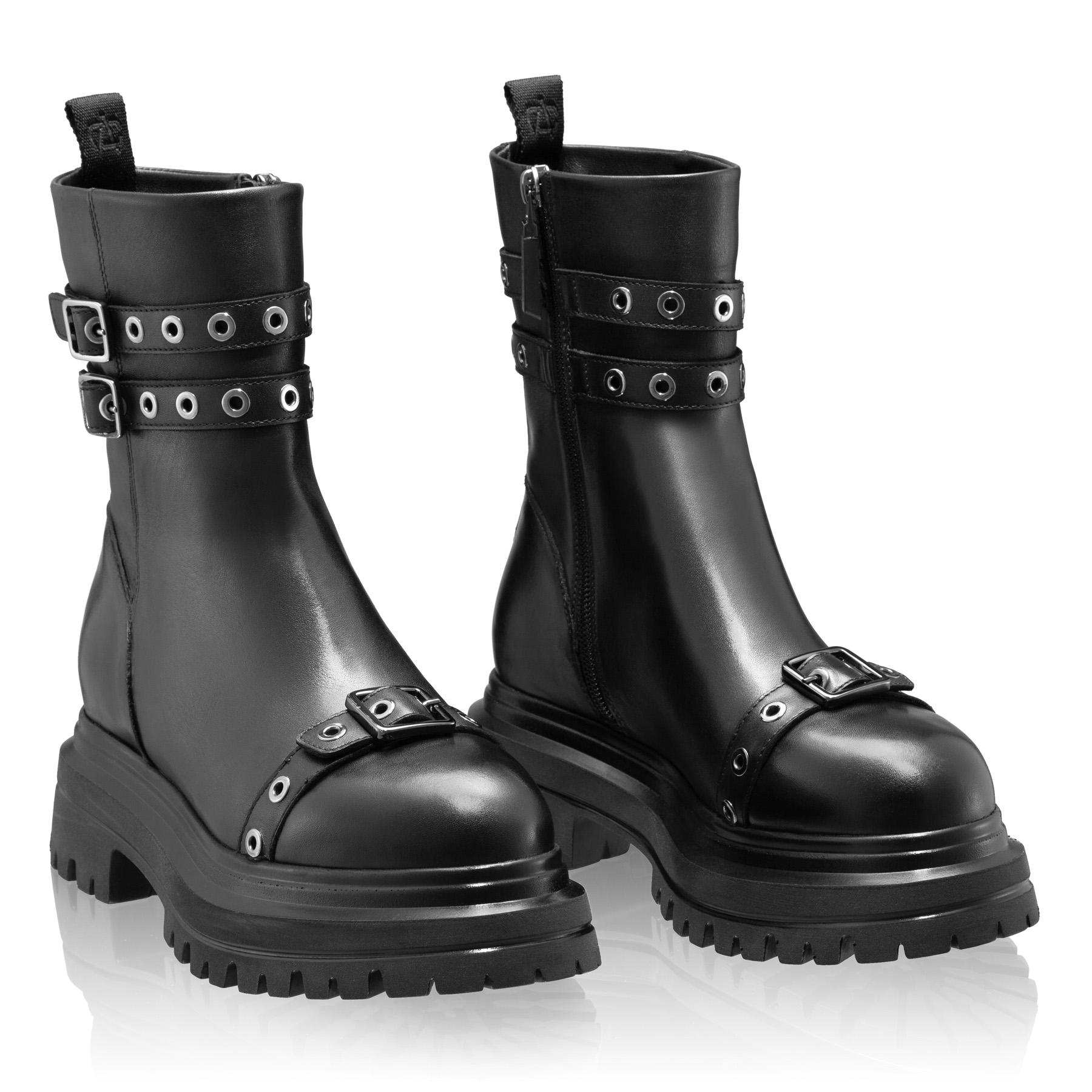 Suede Leather Ankle-Boots 8176 Vitello Black