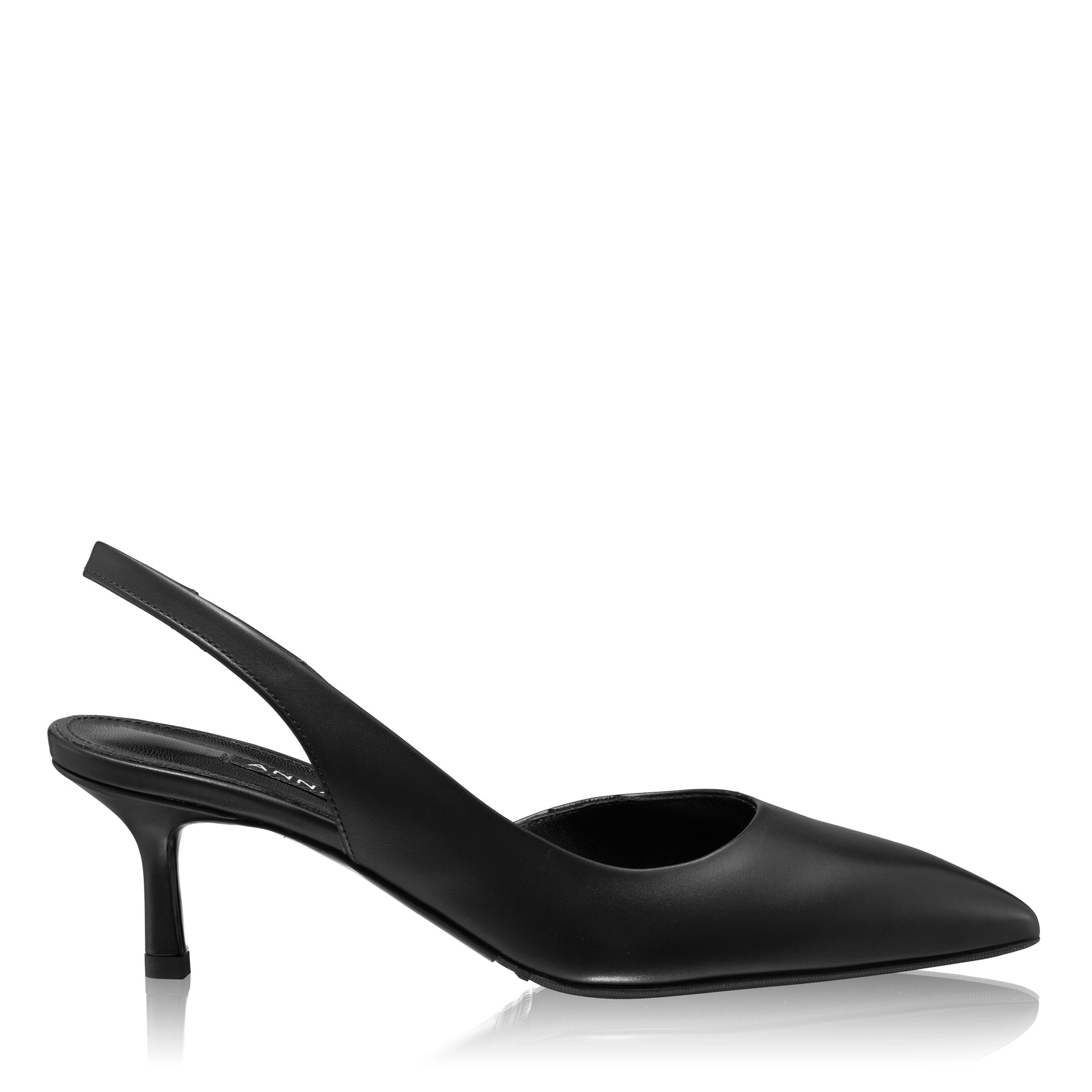 Mid-heel Slingback Pumps 8064 Vitello Negru