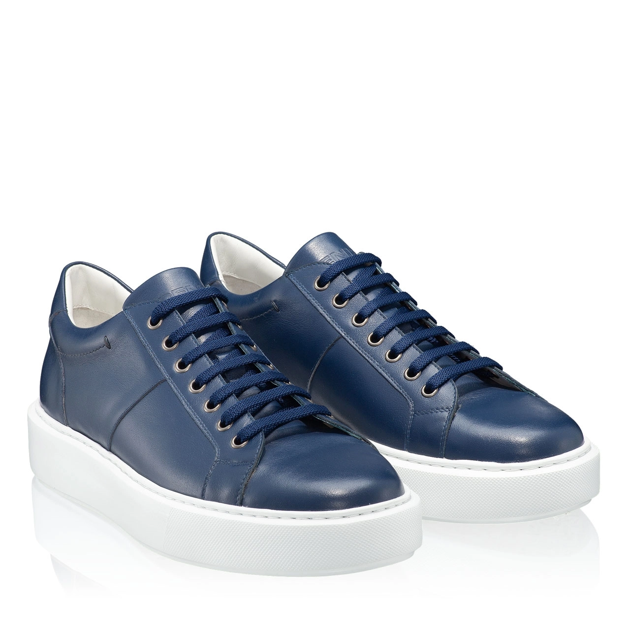 Men genuine leather sports shoes 6897 Vitello Blue