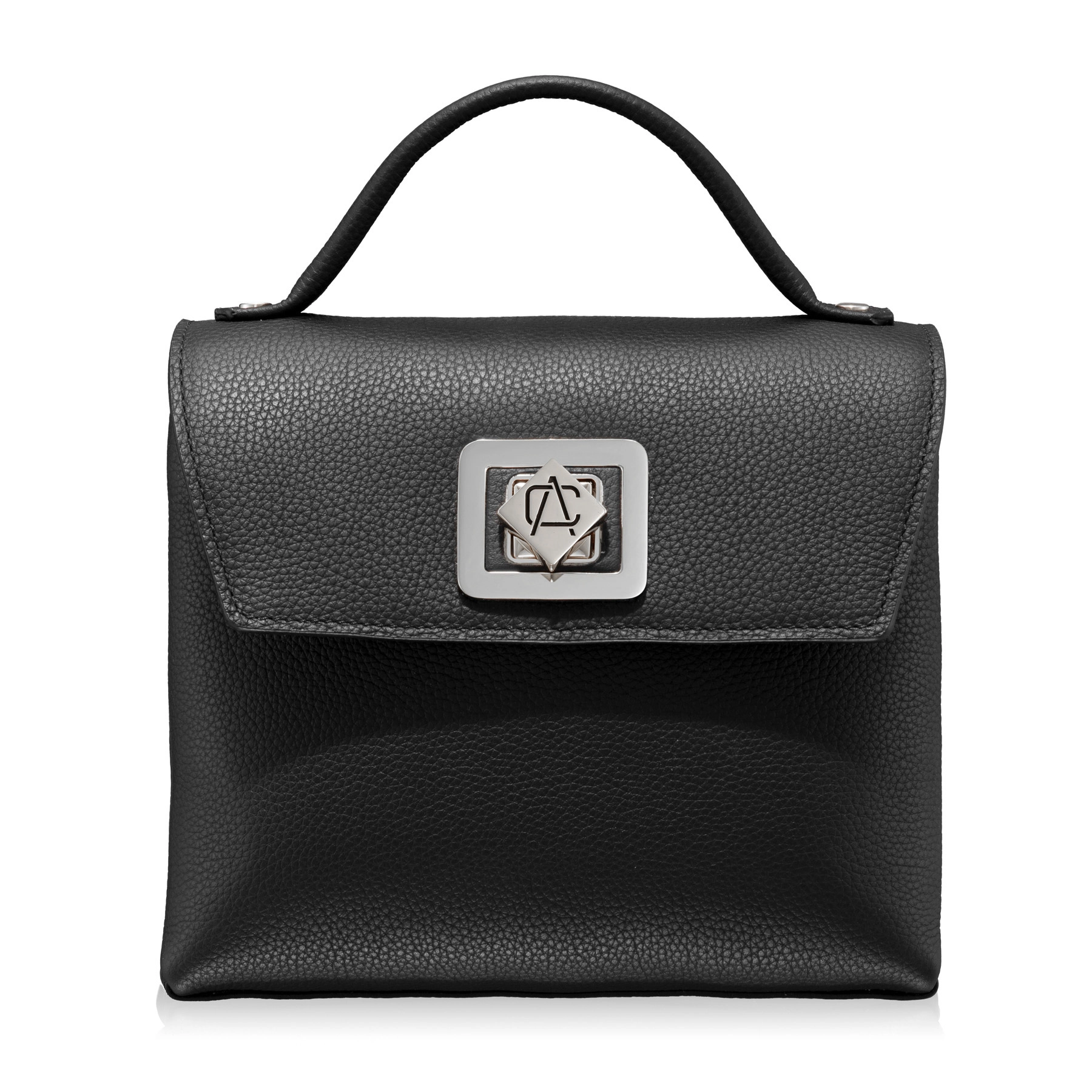 Women Leather Hand Bag GENNA 02 Bottalato Black