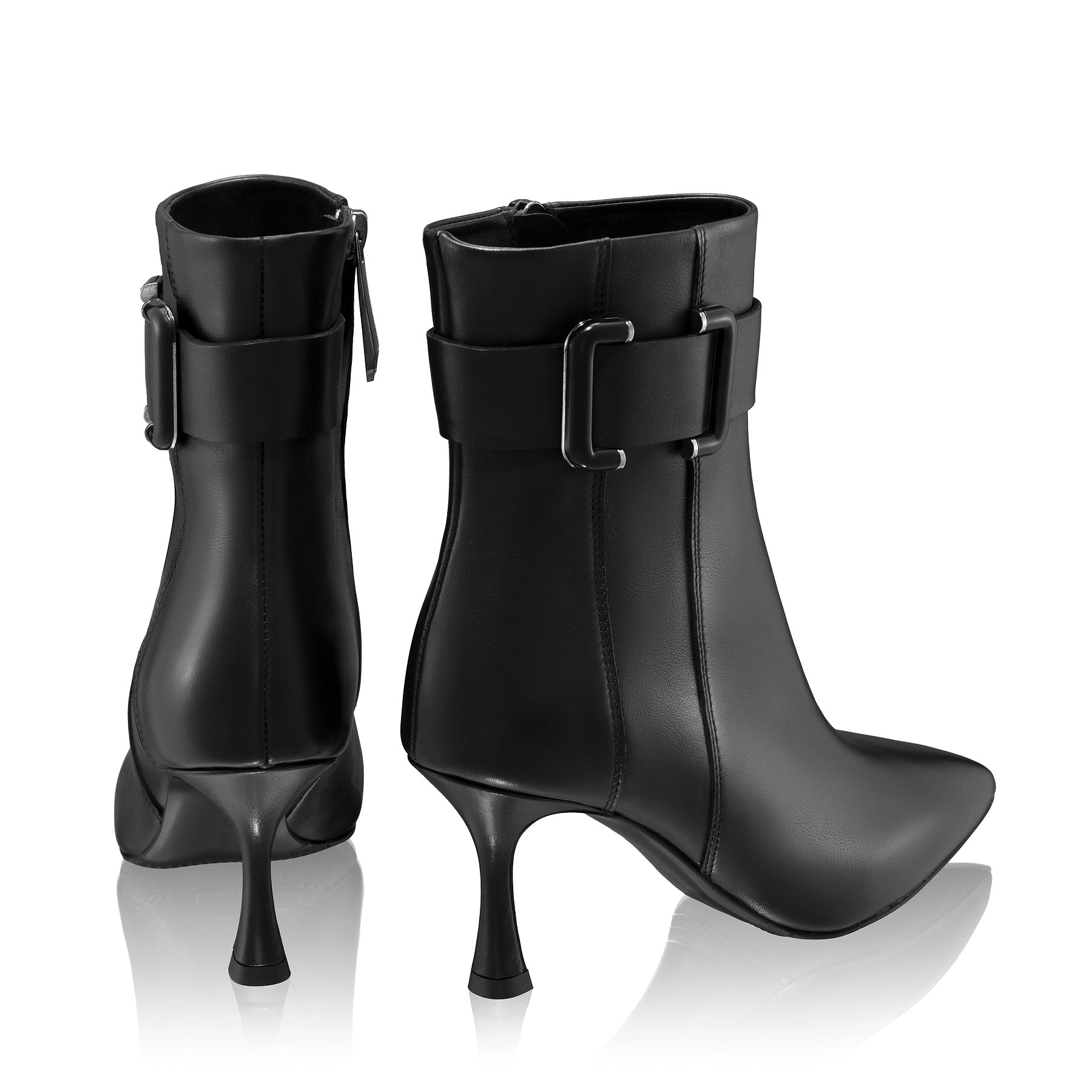Leather Ankle Boots 8186 Vitello Black