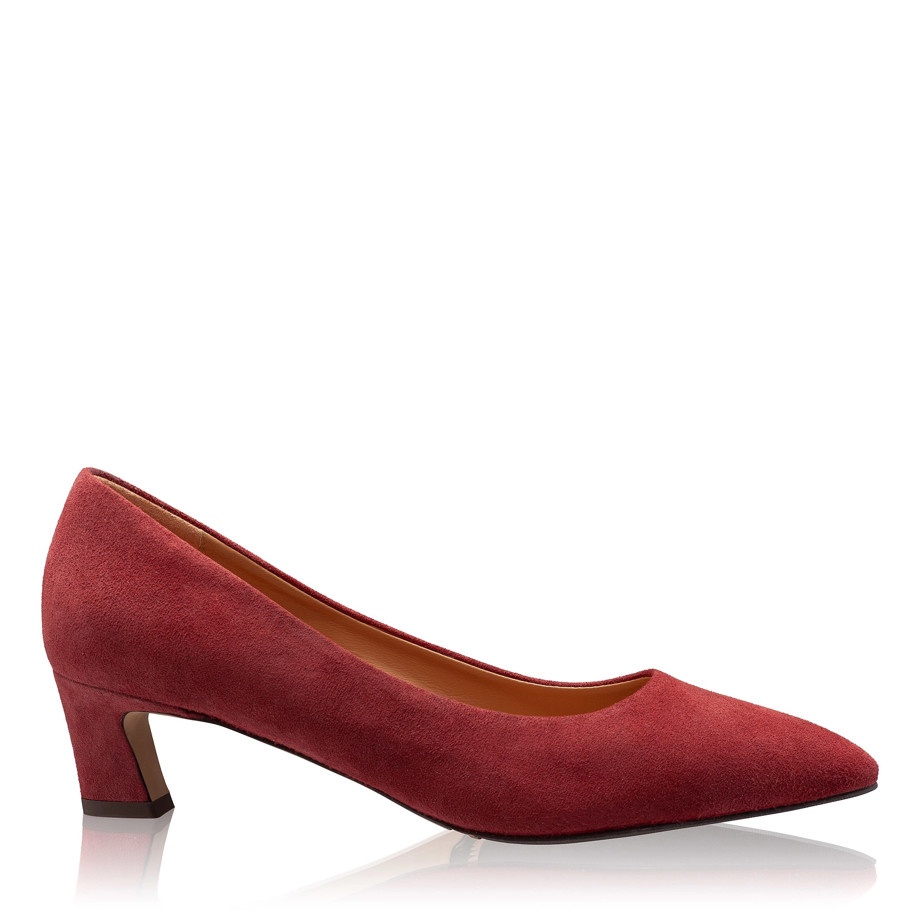 Mid-heel Pointed Toe Pumps 8218 Camoscio Bordo