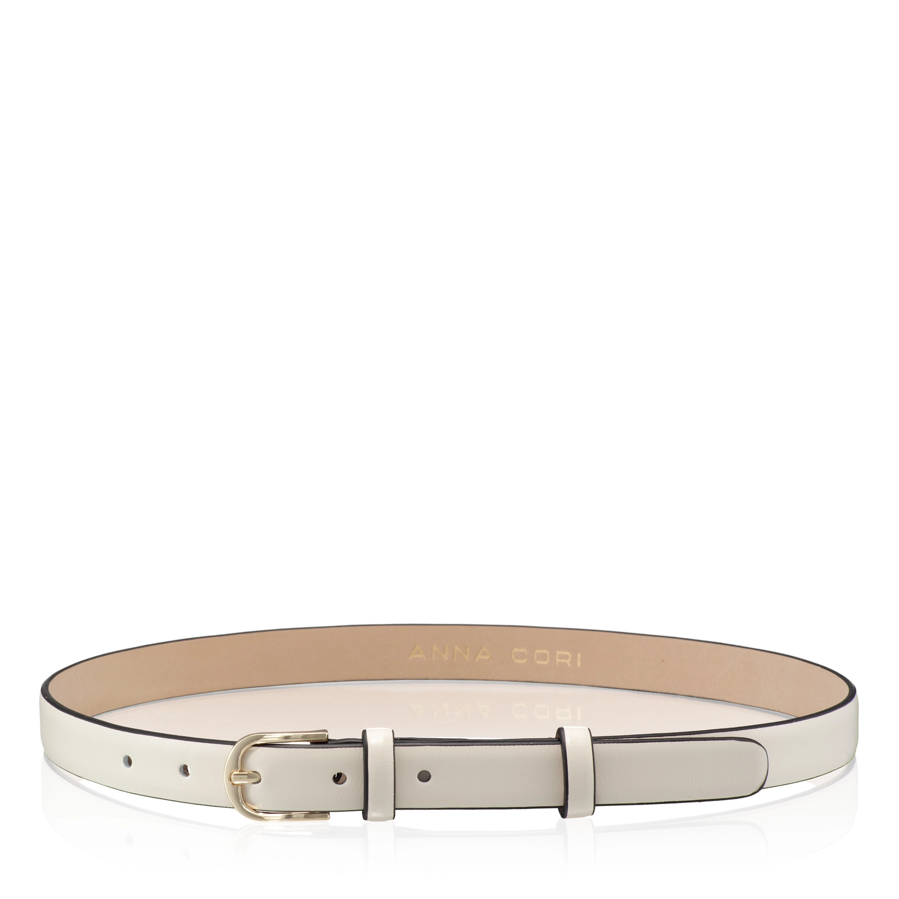Women Genuine Leather Belt 58 VITELLO PANNA