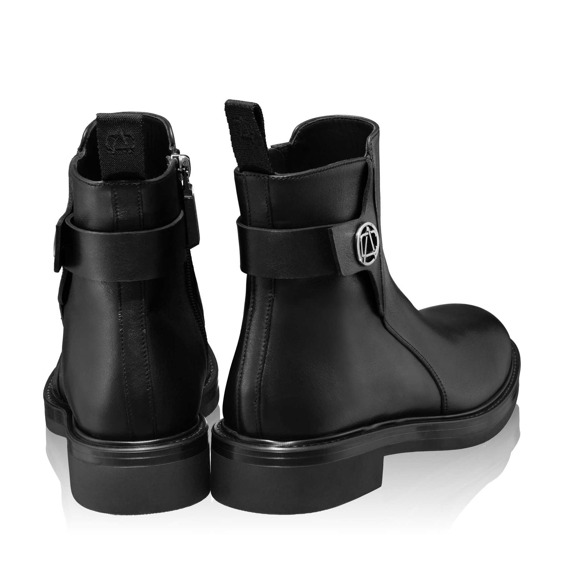 Women Leather Casual Boots 6453 Vitello Black