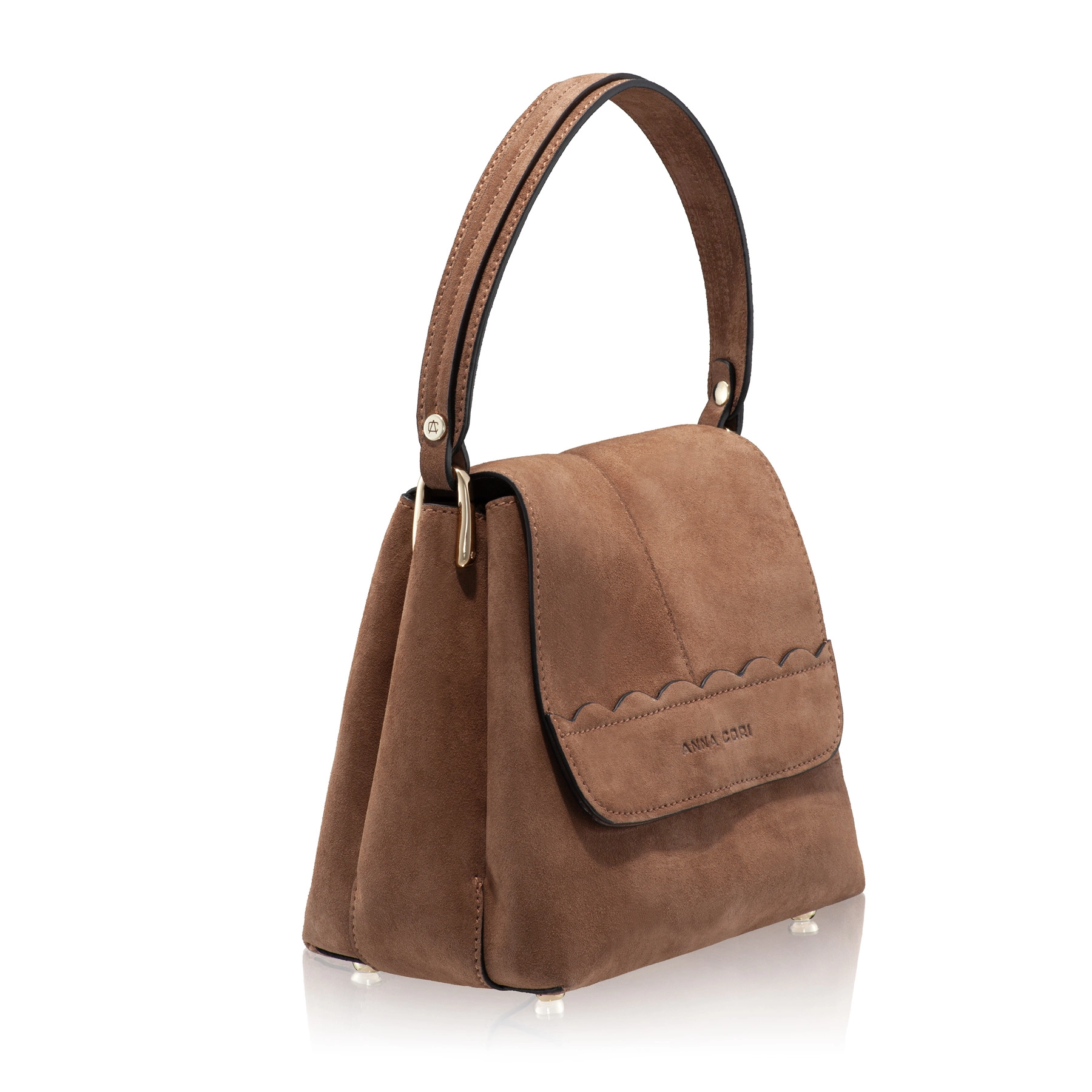 Women Leather Hand Bag CAYA 01 CROSTA FANGO