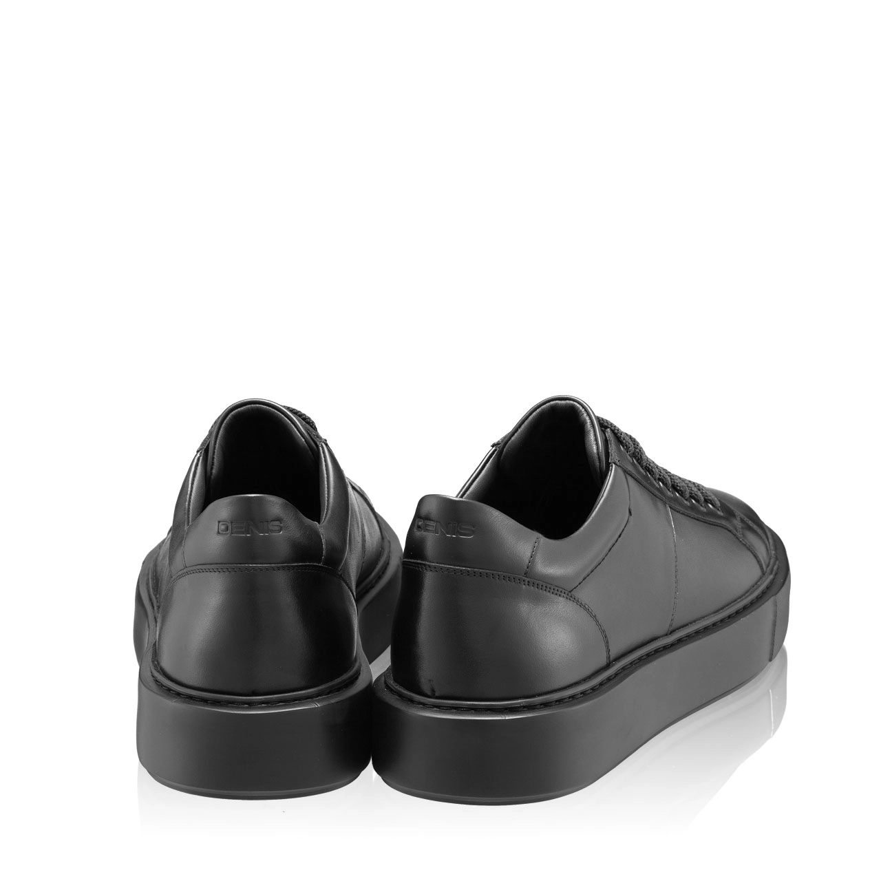 Men genuine leather sports shoes 6897 Vitello Black/Black