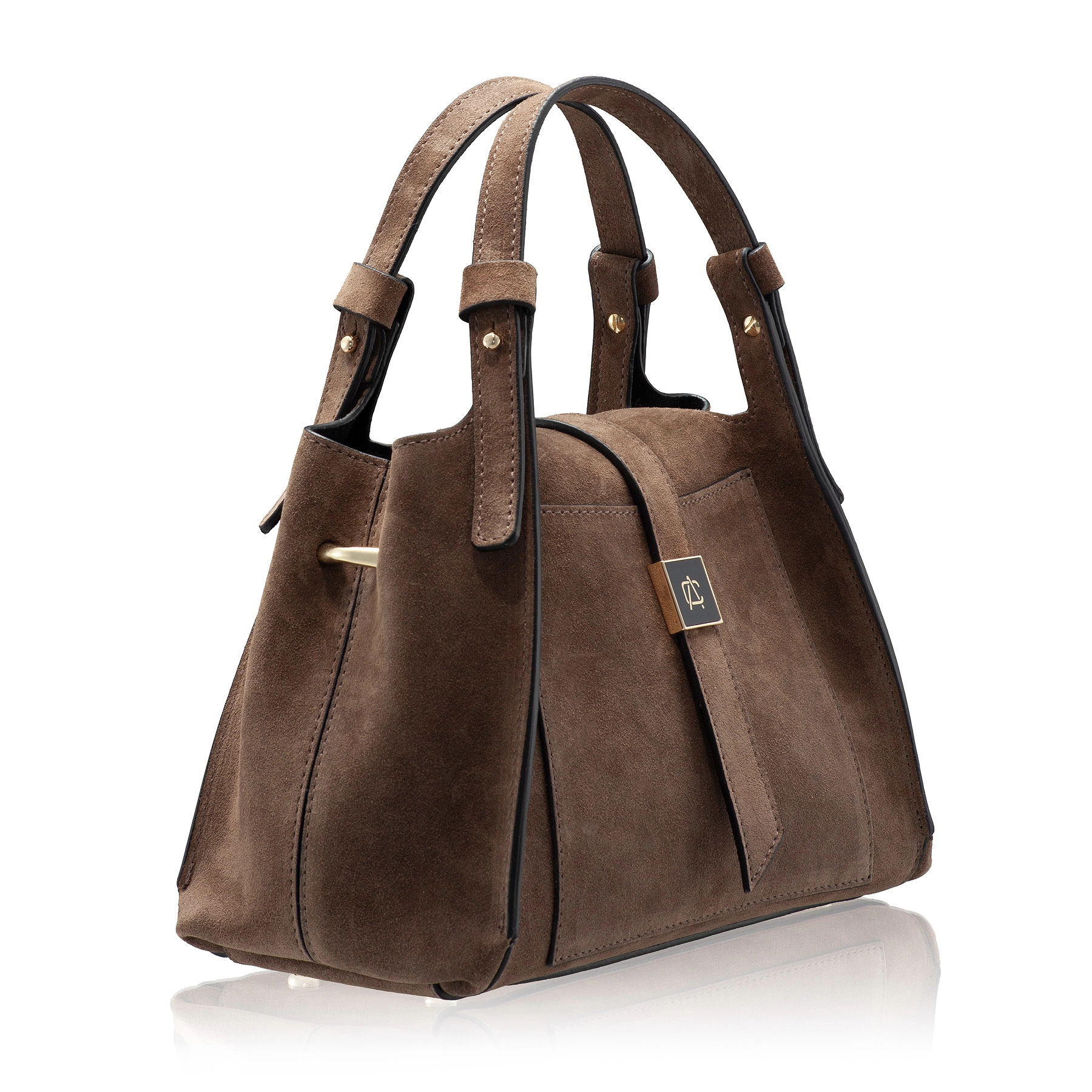 Women Leather Handbag BLUMA 01 CROSTA TAUPE