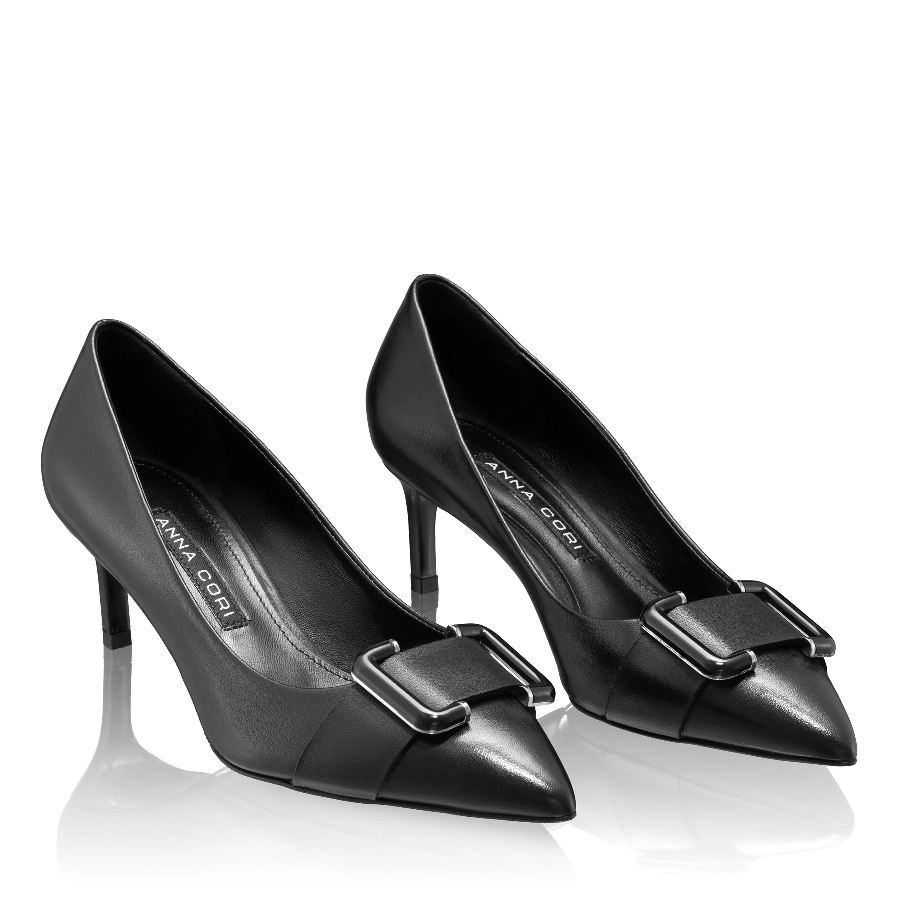 High-heel Leather Pumps 8225 Vitello Black