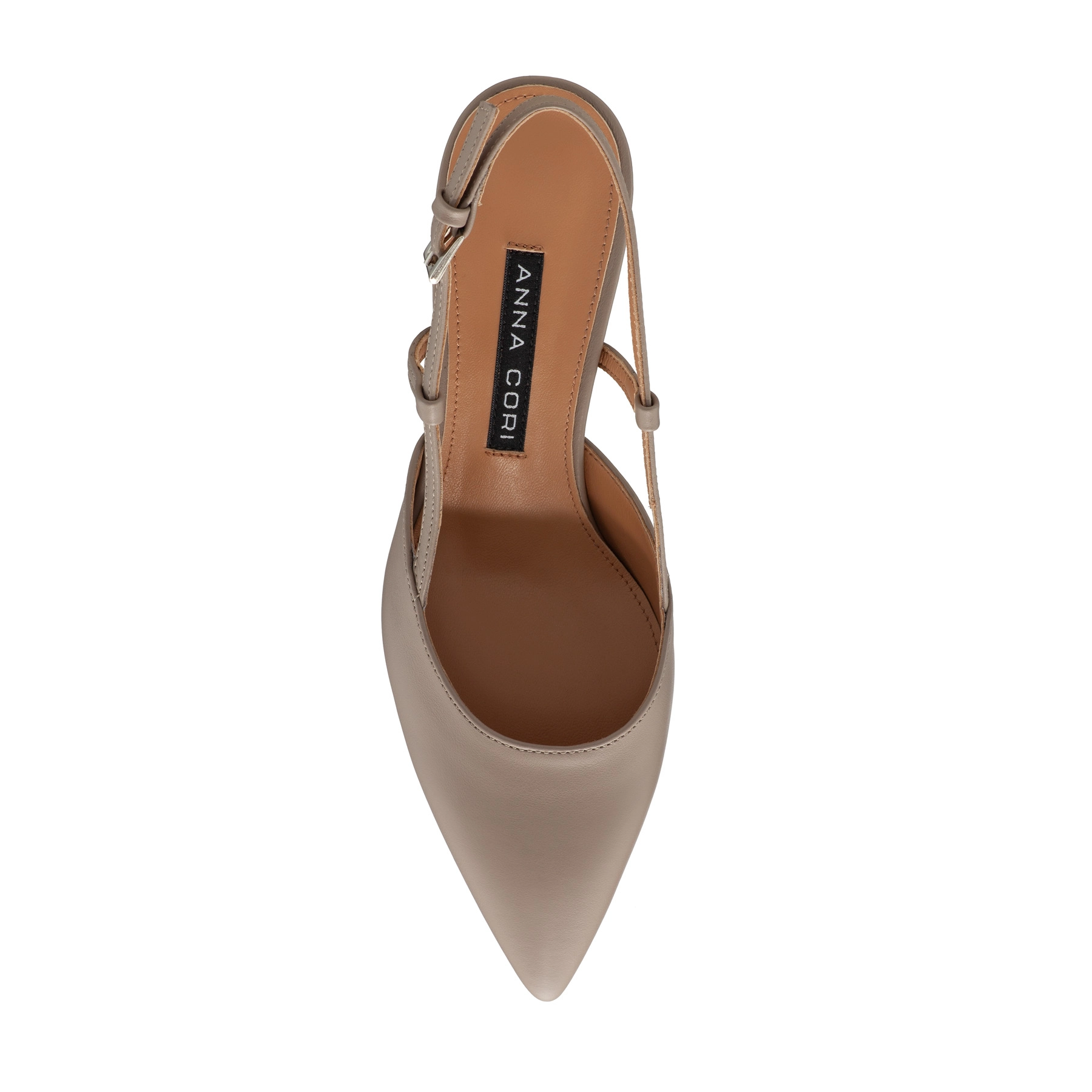 Mid-heel Slingback Pumps 8053 Vitello Taupe