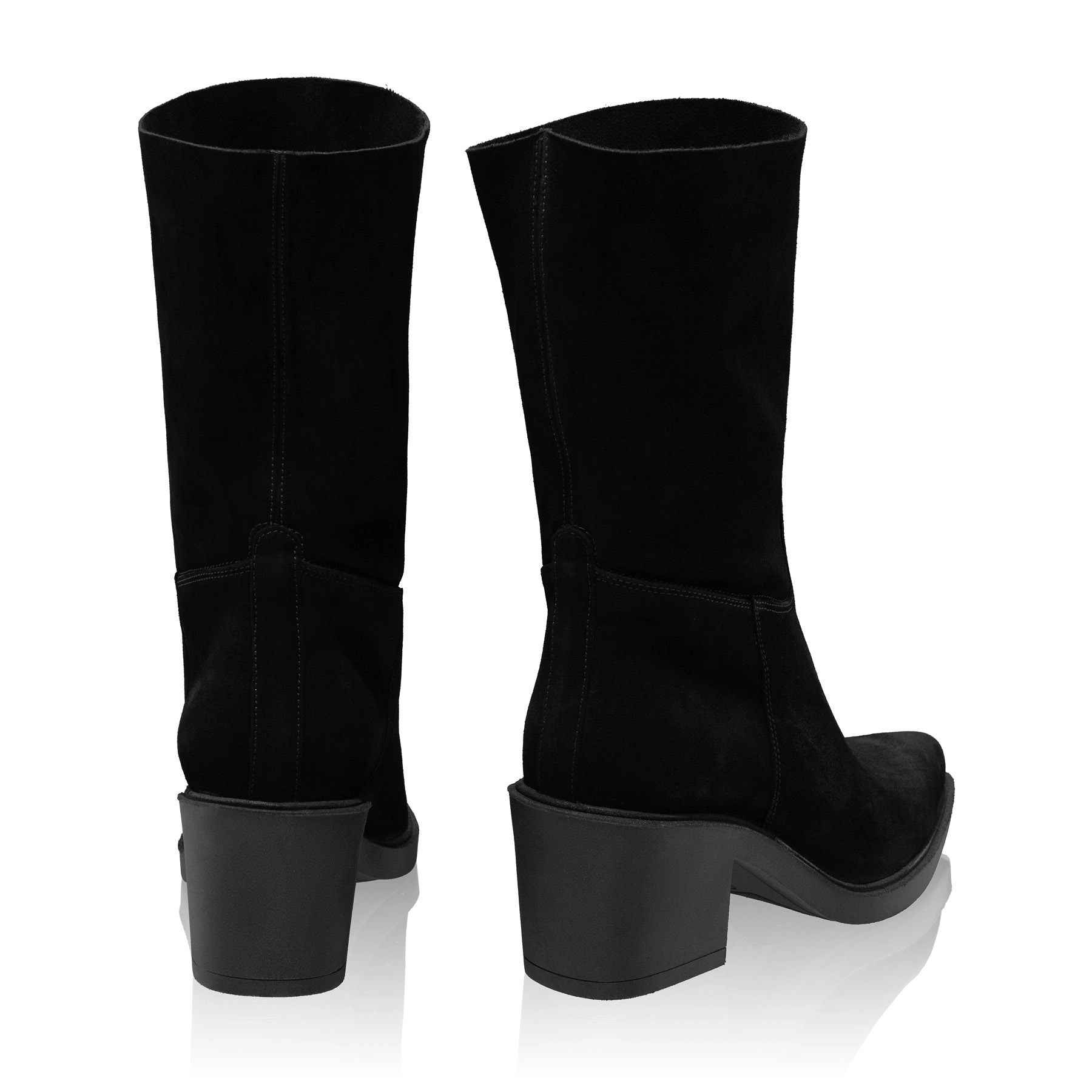 Women Suede Leather Boots 7950 Crosta Black