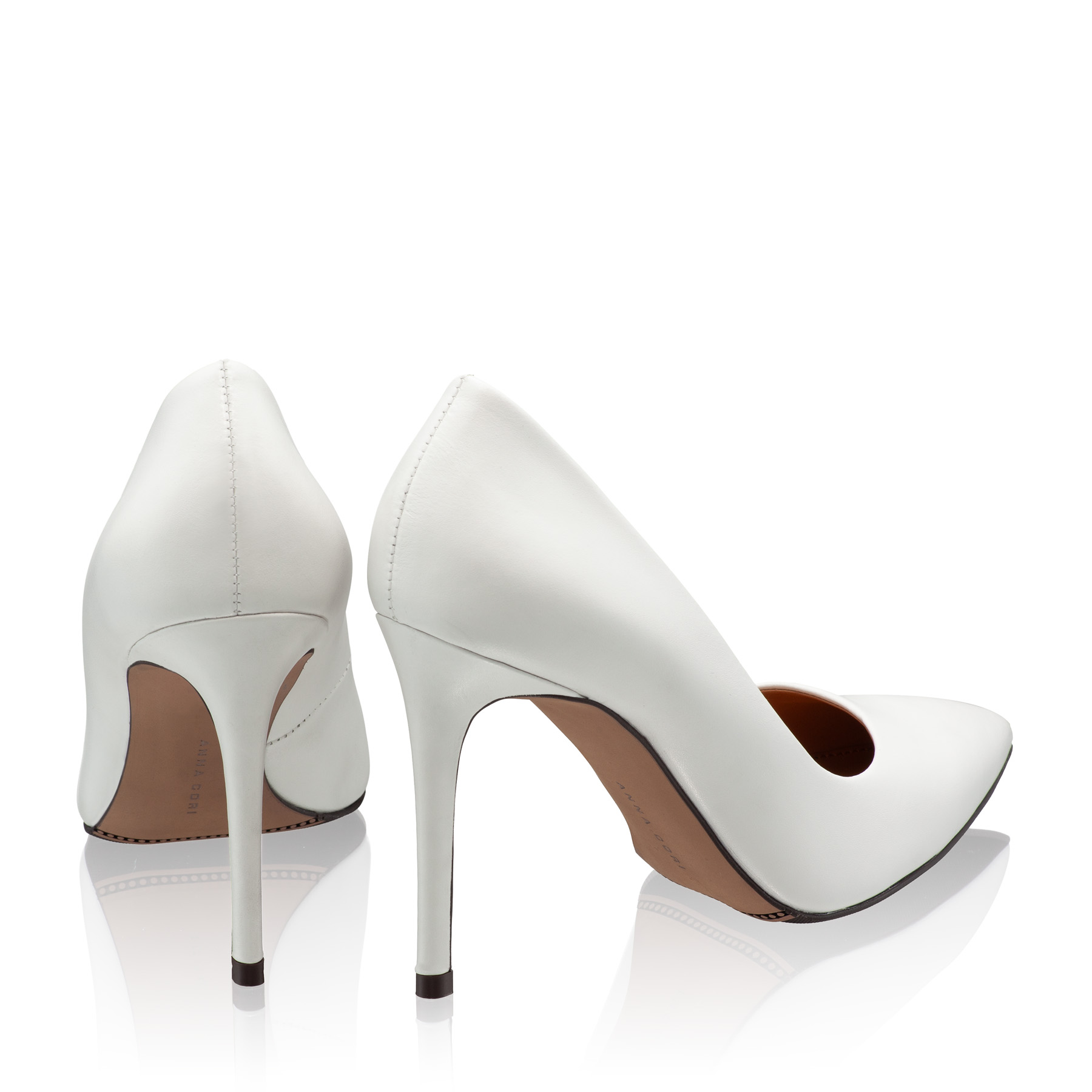 Mid-heel Pointed Toe Pumps 7868 Vitello Panna