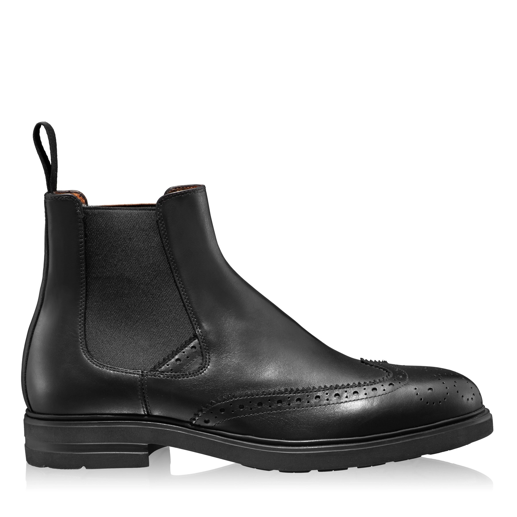 Men Genuine Leather Casual Boots 6987 Vitello Black