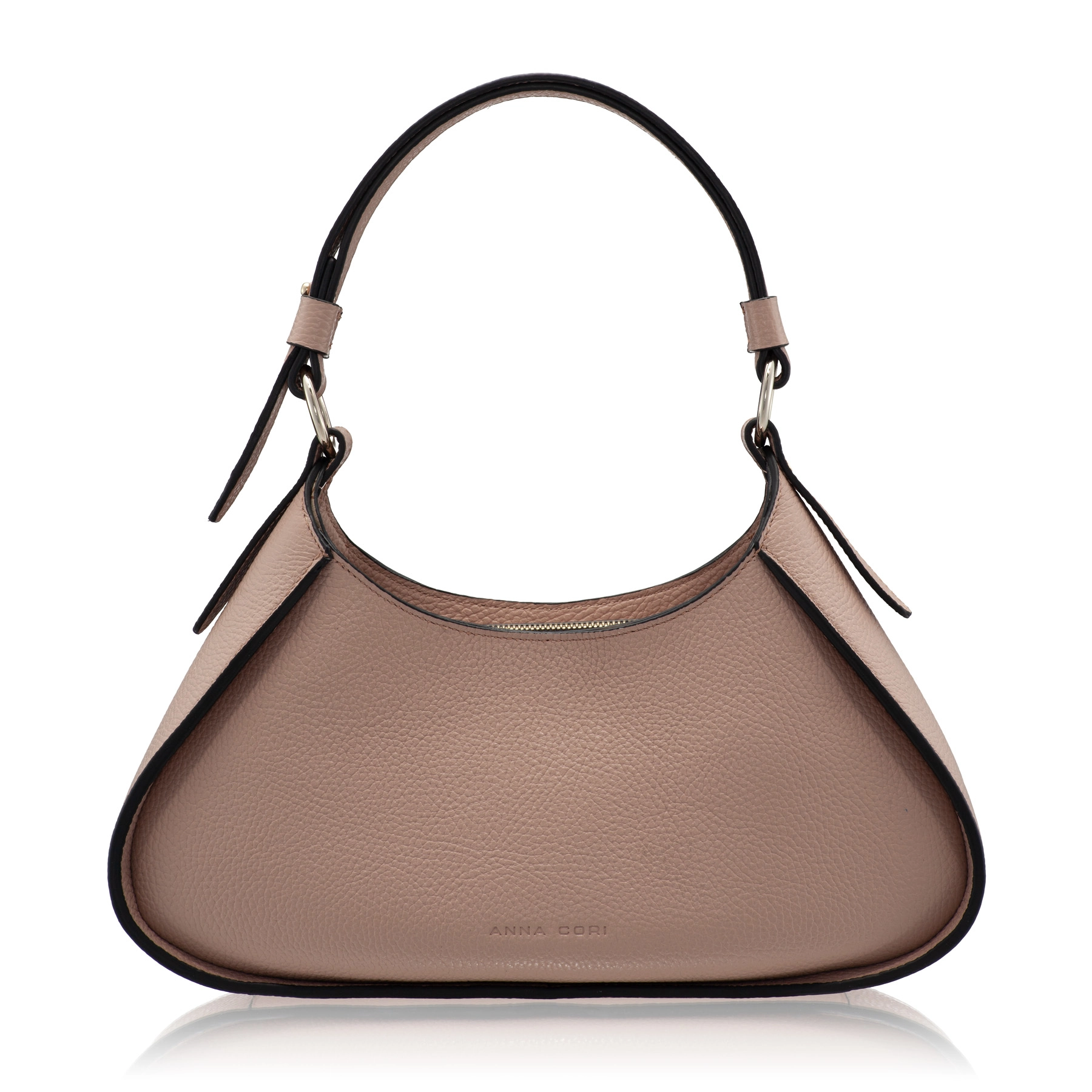 Women Leather Shoulder Bag GELIA 02 BOTTALATO NUDE