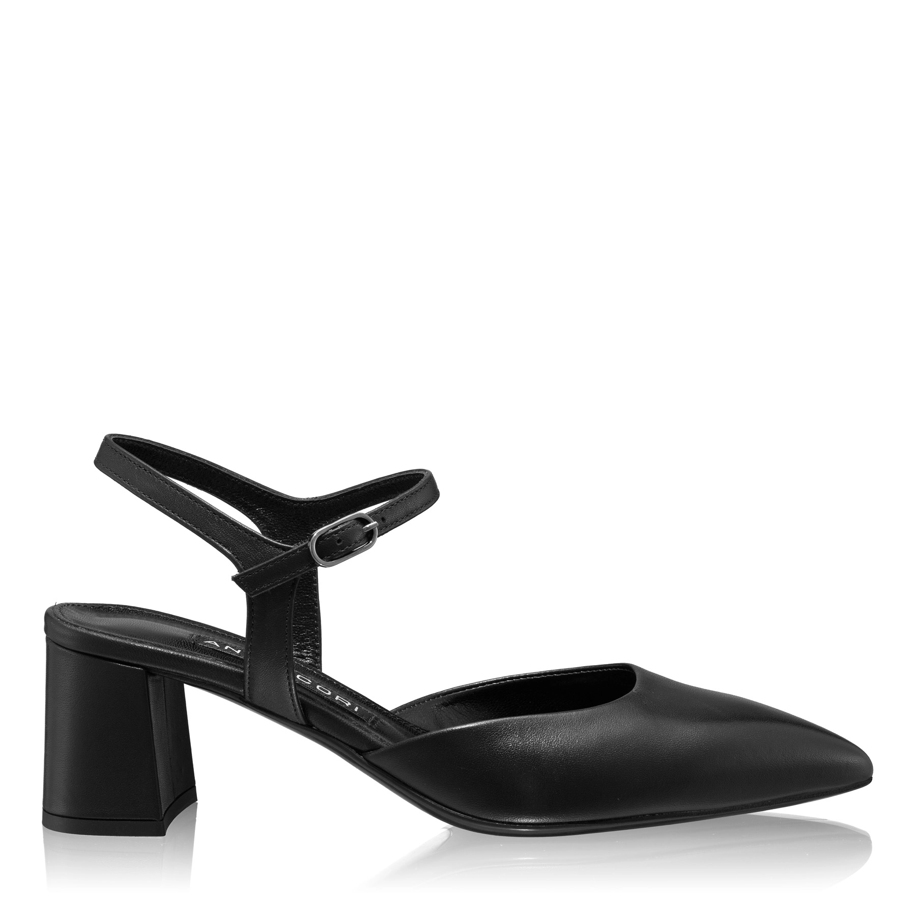 Mid-heel Slingback Pumps 8046 Vitello Black