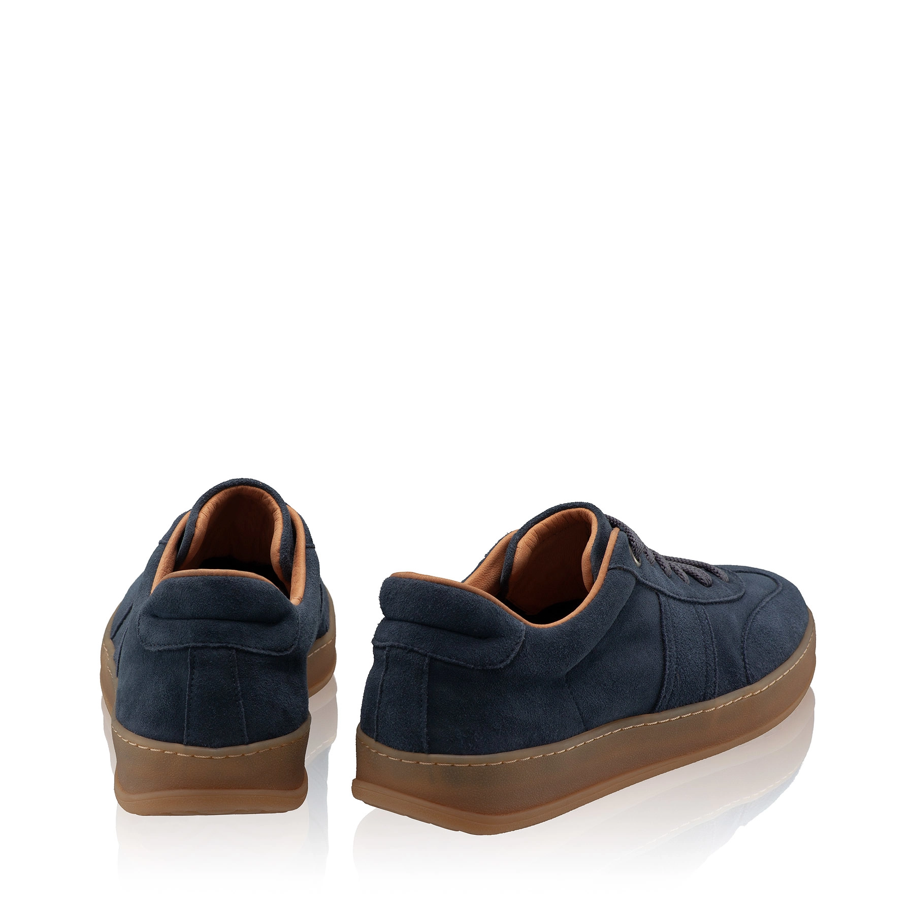 Women leather sport shoes 8066 Camoscio Blue