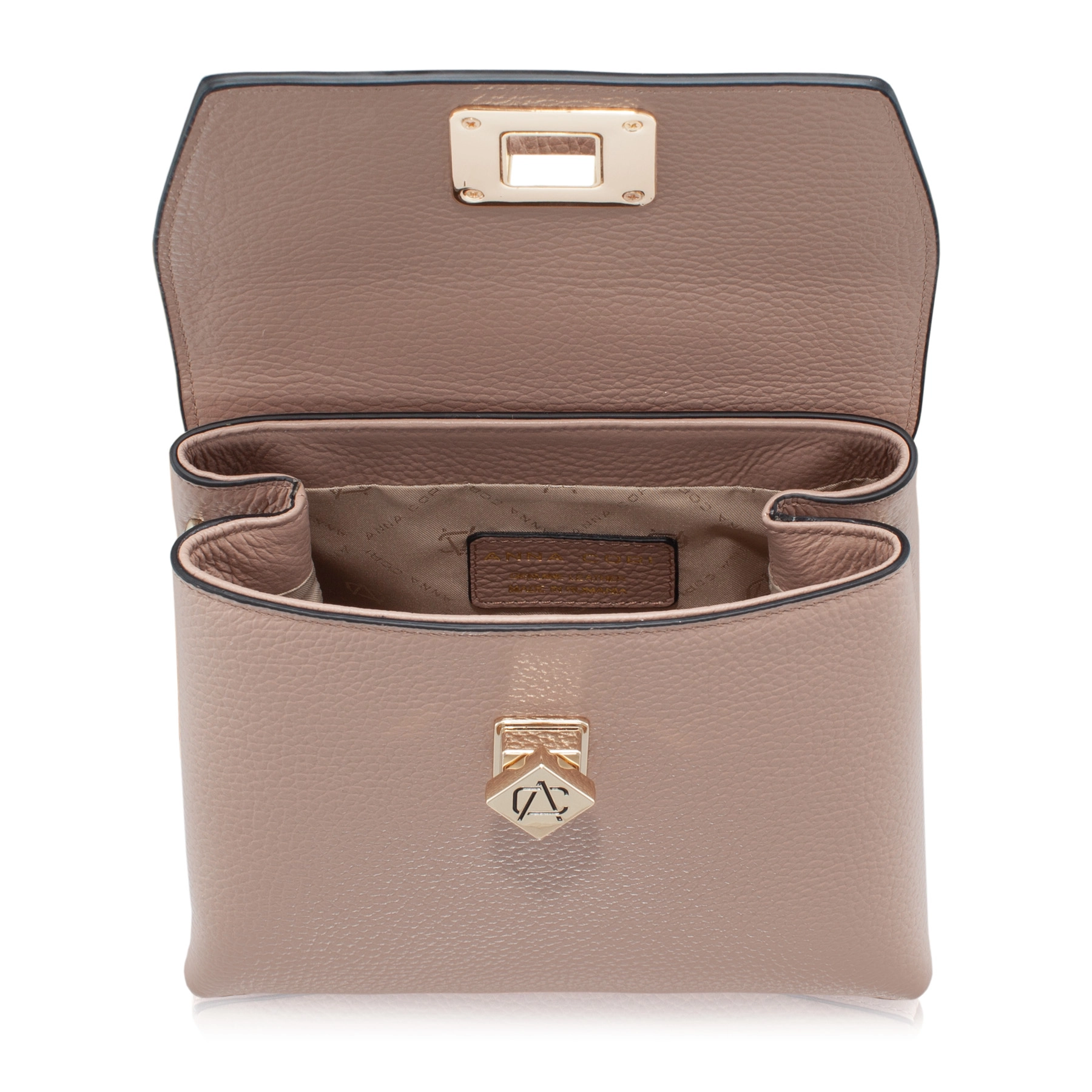 Women Leather Hand Bag GENNA 02 BOTTALATO NUDE