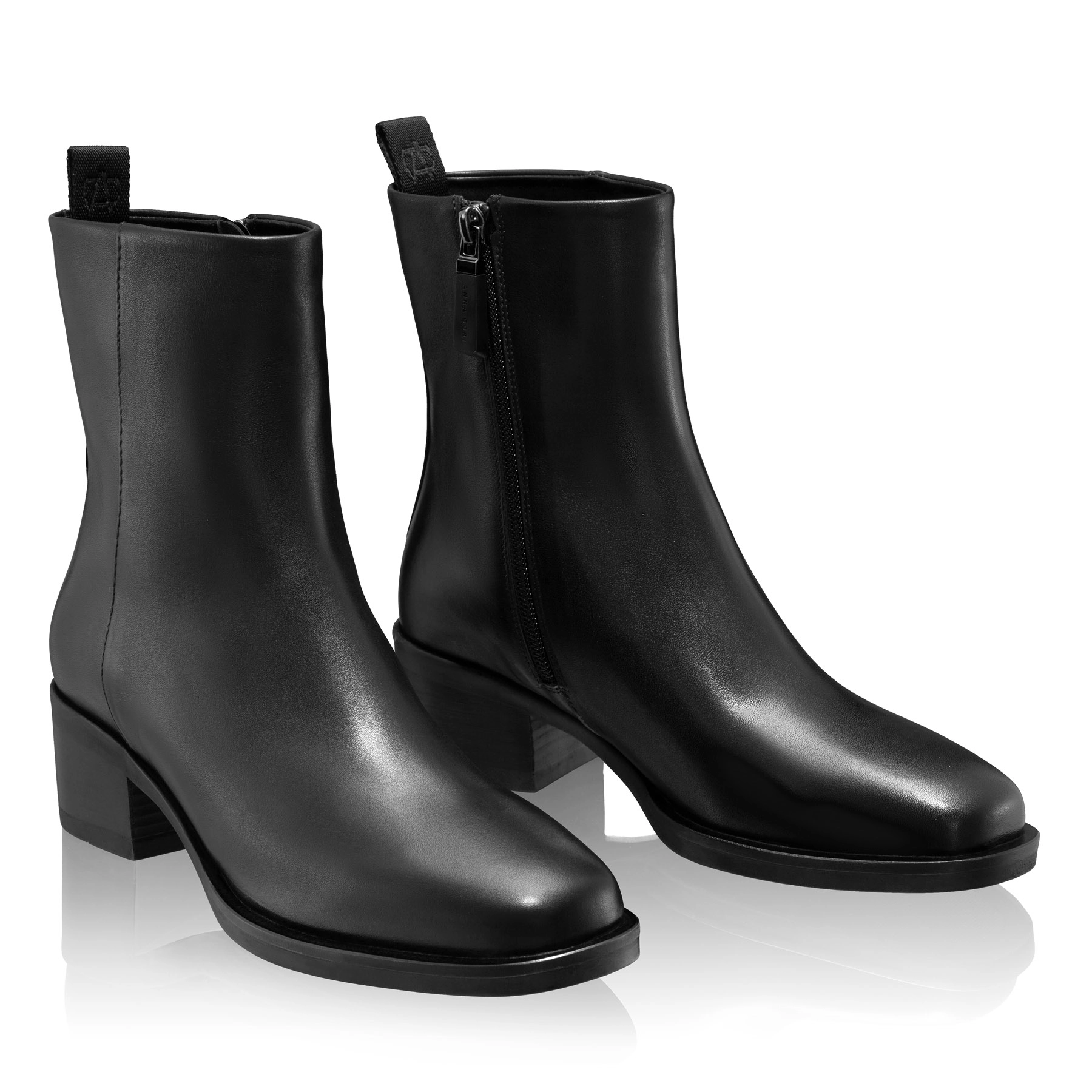 Women Leather Boots 8155 Vitello Black