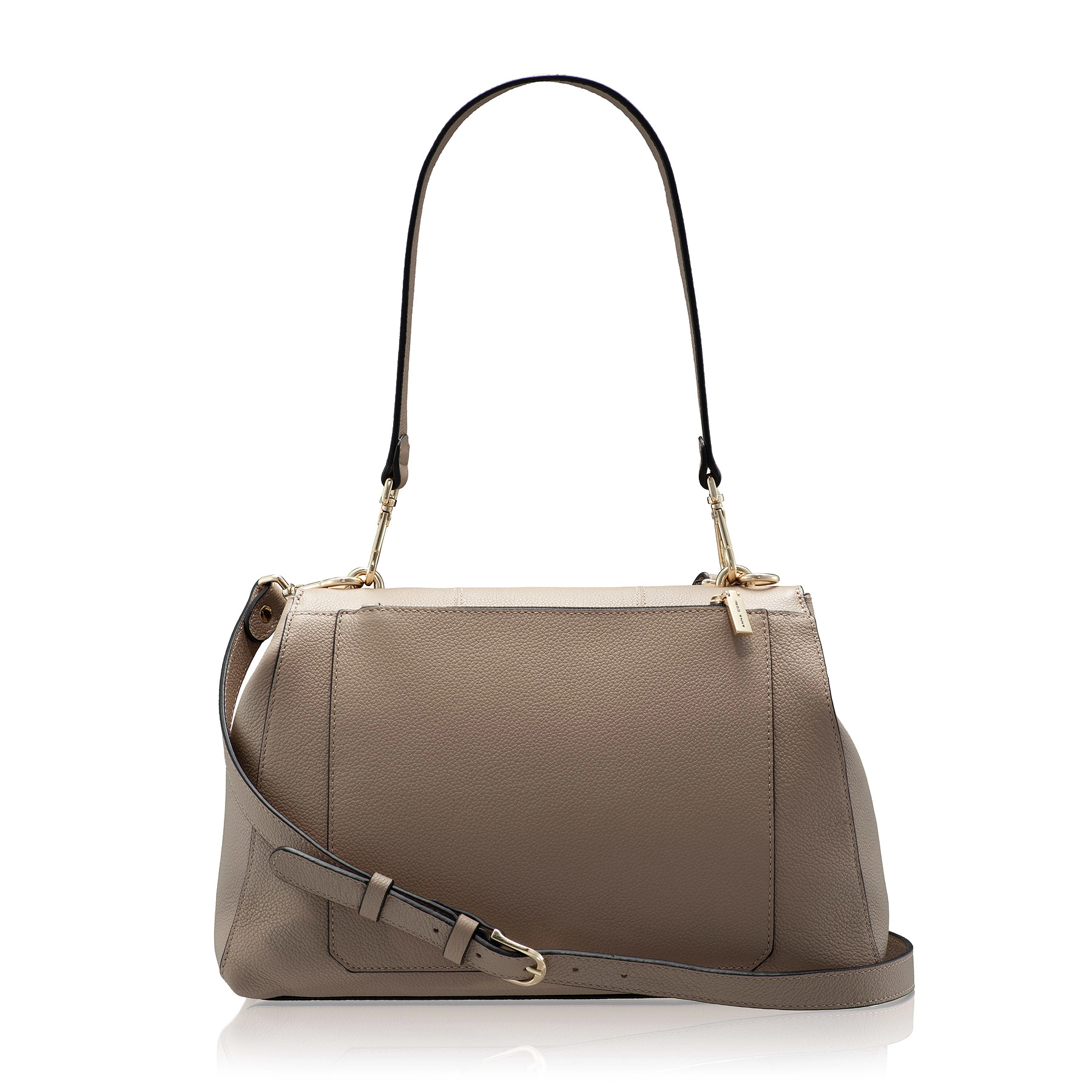 Women Leather Shoulder Bag CLARINA 03 BOTTALATO TAUPE