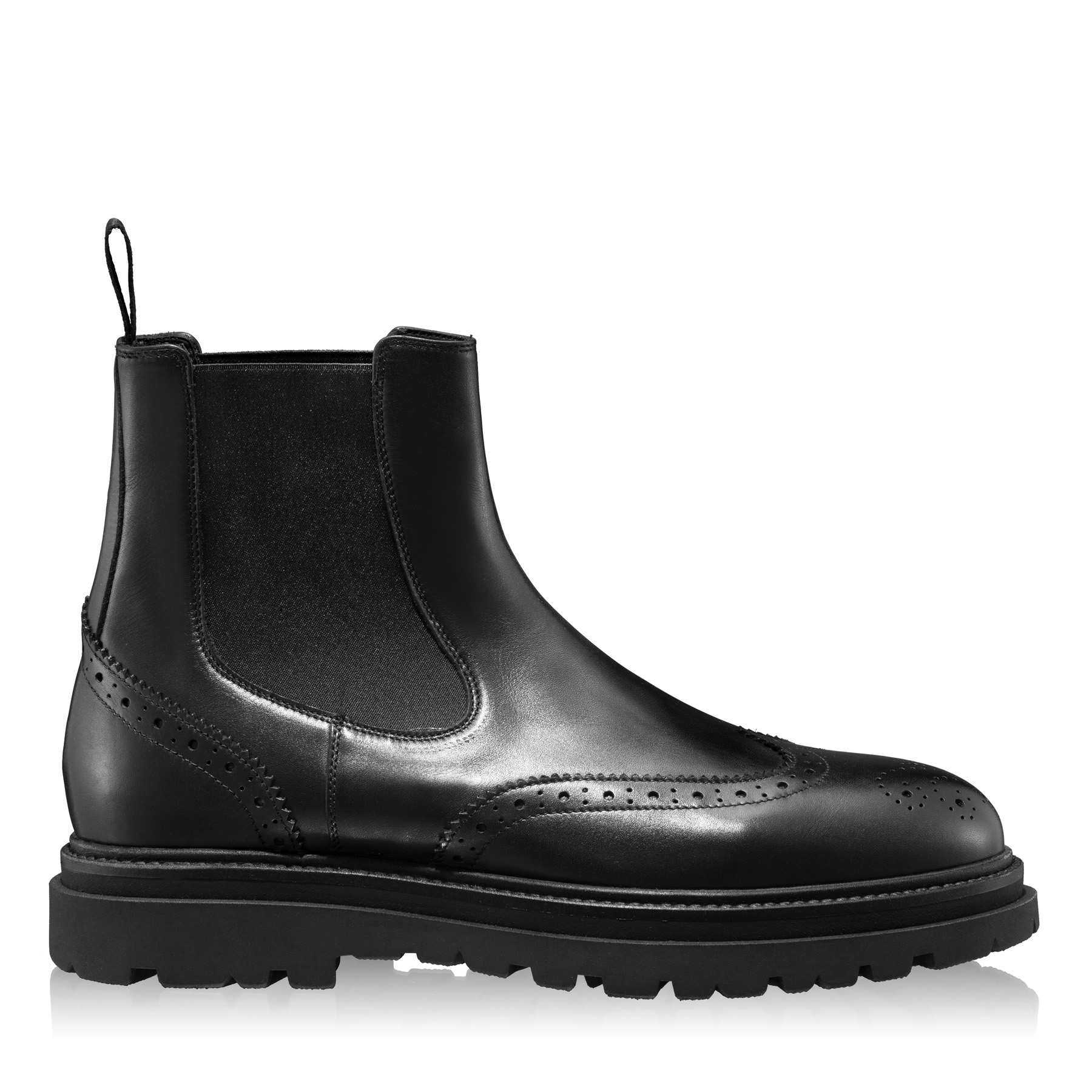 Men Leather Casual Boots 7320 Vitello Black