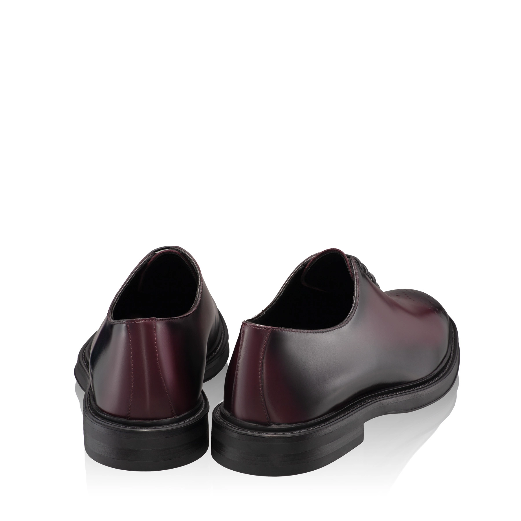 Men Genuine Leather Elegant Shoes 7657 Abrazivato Bordo