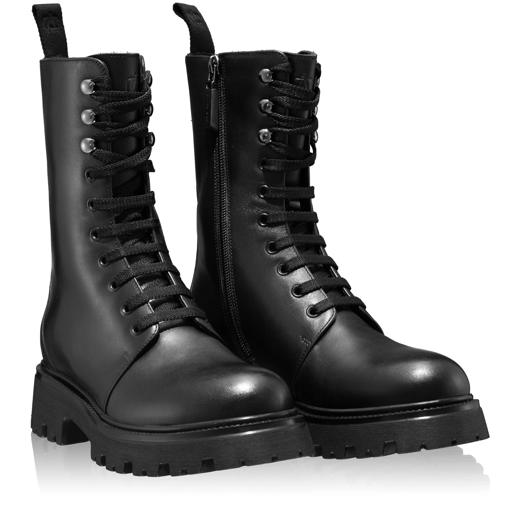Women Leather Casual Boots 6263 Vitello Black