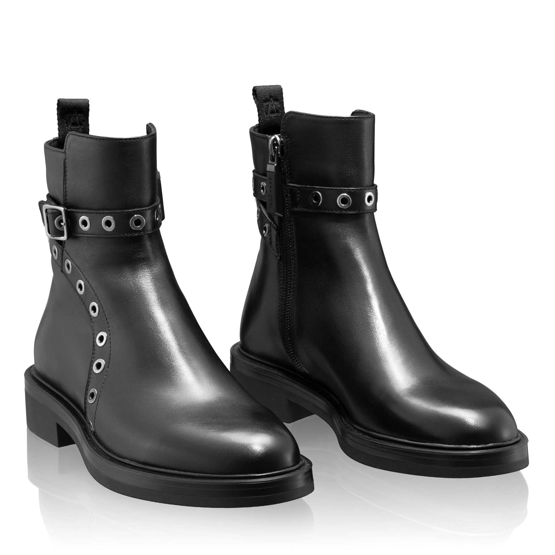 Women Leather Boots 8167 Vitello Black
