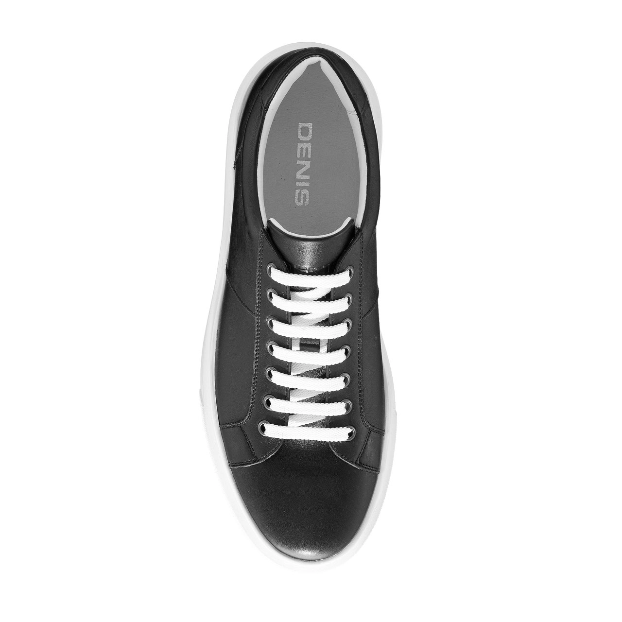 Men genuine leather sports shoes 6897 Vitello Black