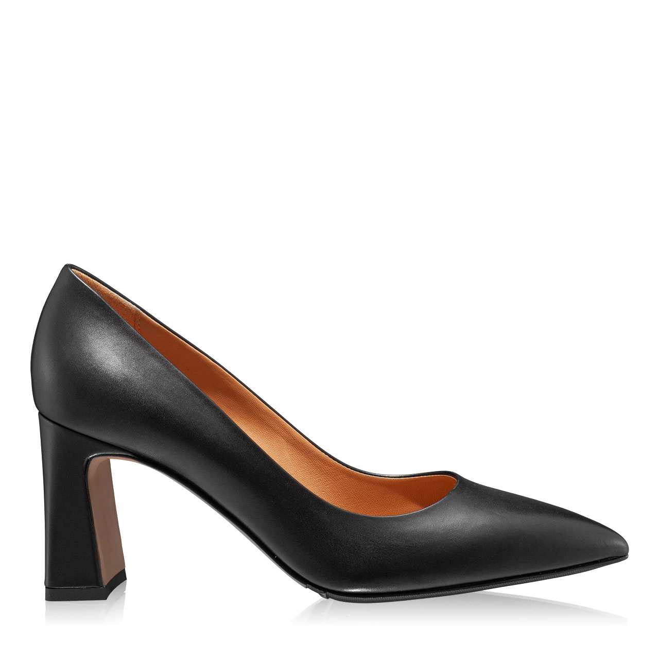 Mid-heel Pointed Toe Pumps 6146 Vitello Black