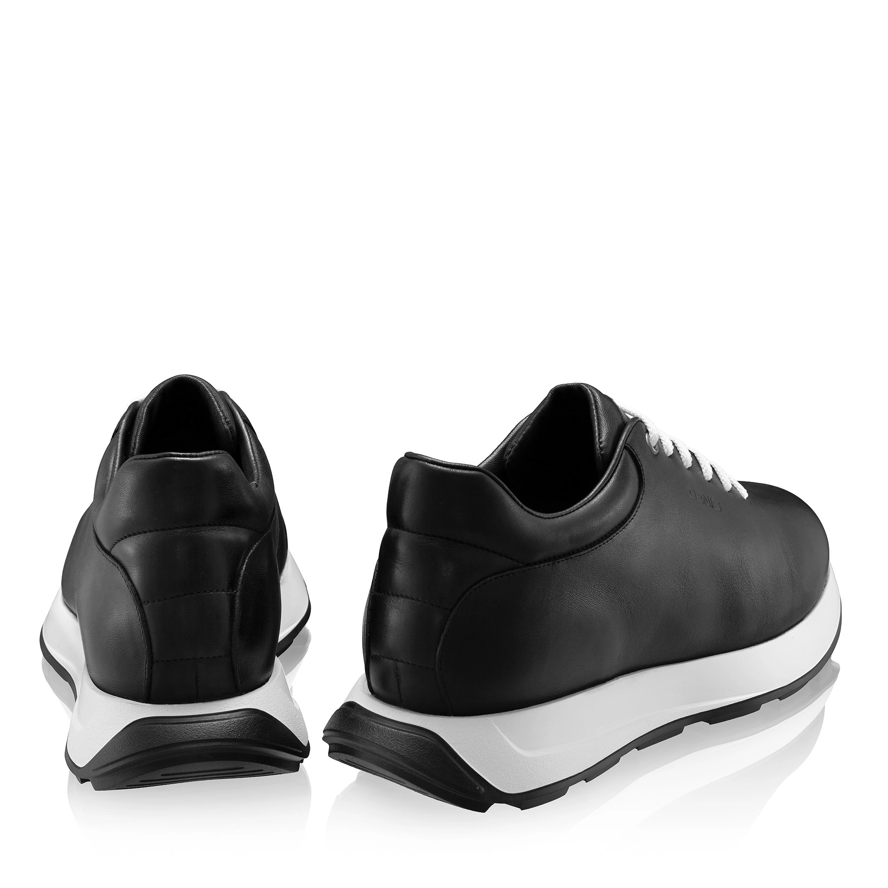 Men Leather Sport Shoes 7718 Vitello Black