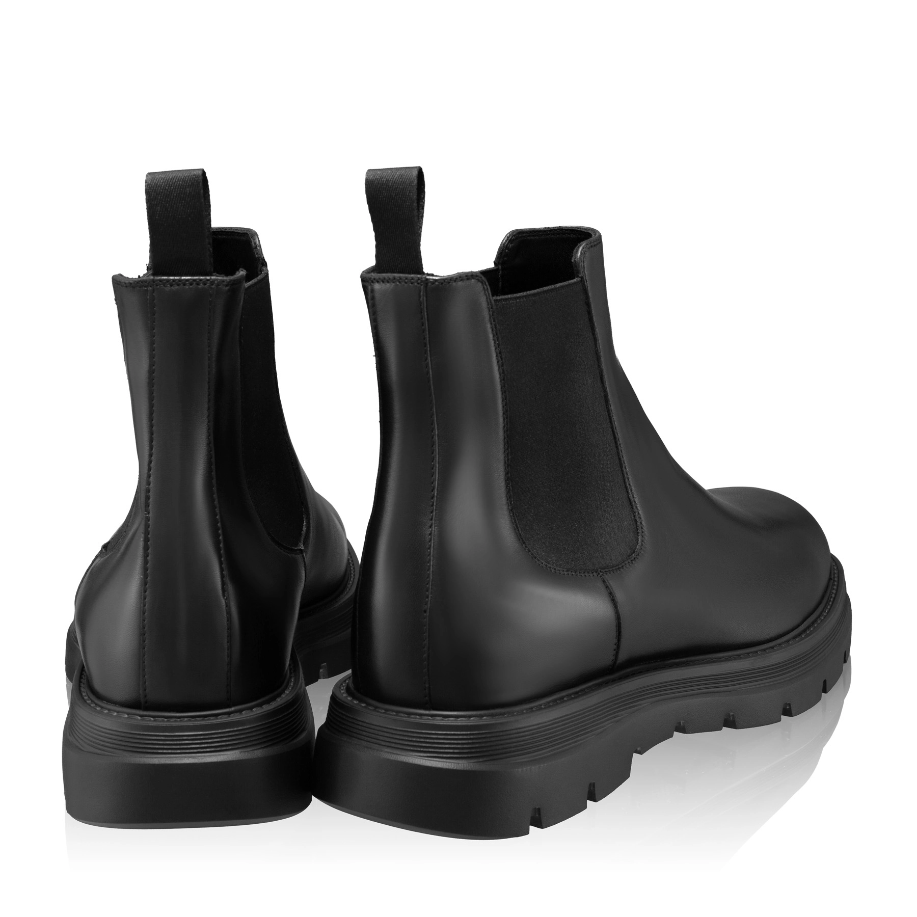 Men's genuine leather boots 7687 Vitello Black
