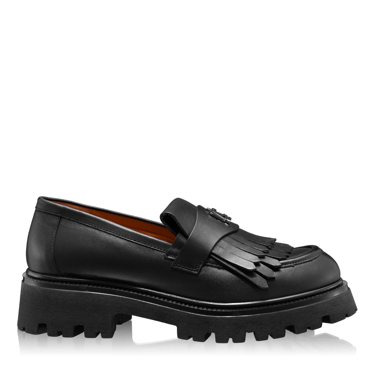Women Casual  Leather Shoes 7196 Vitello Black