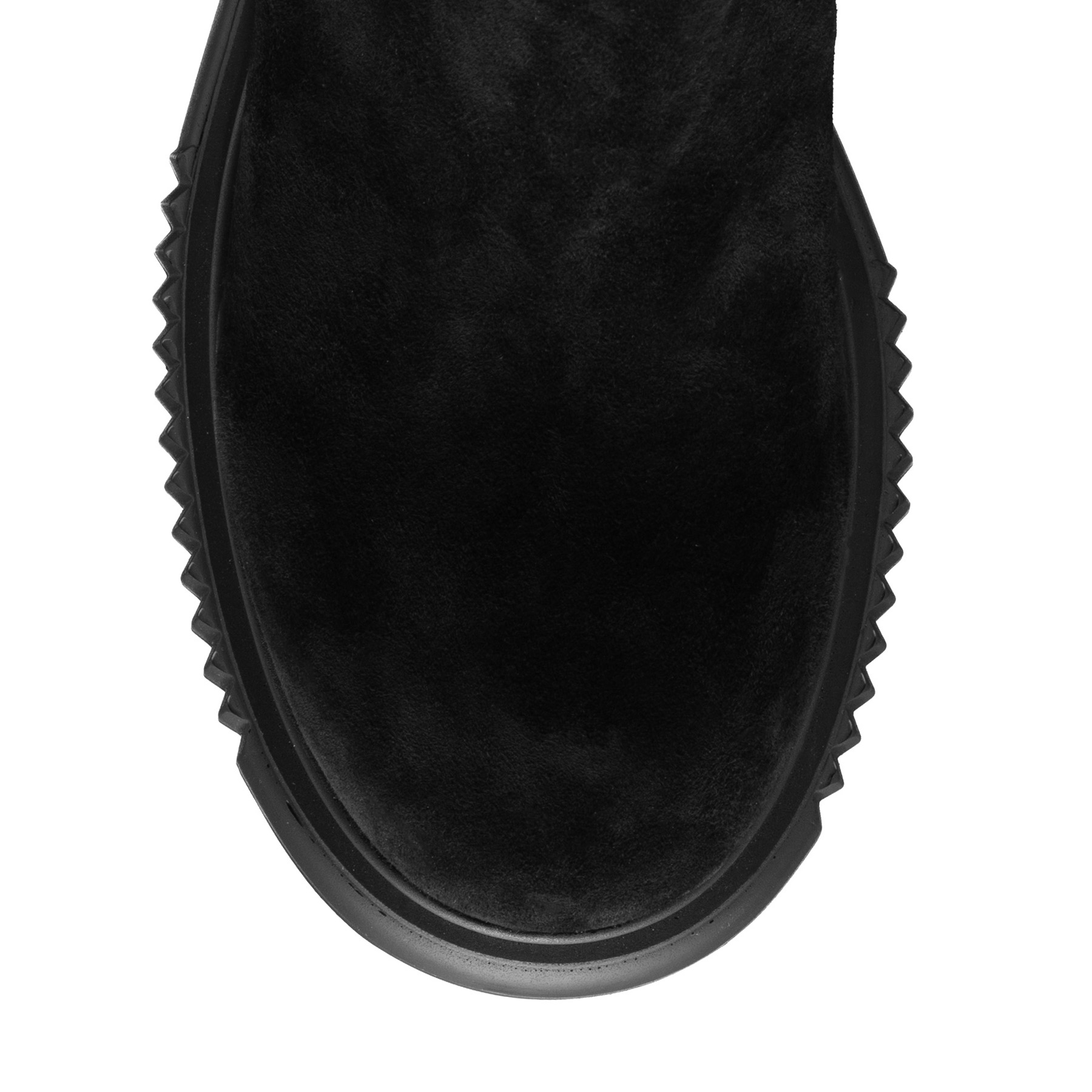 Women Suede Leather Boots 6497 CAMOSCIO+STRETCH BLACK