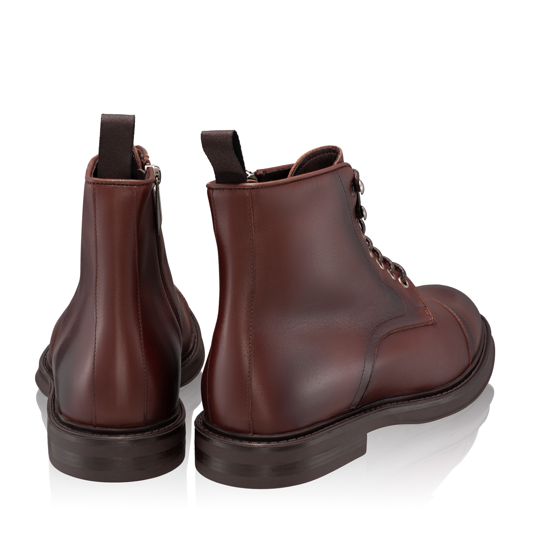 Men Leather Casual Boots 7688 Vitello Brown